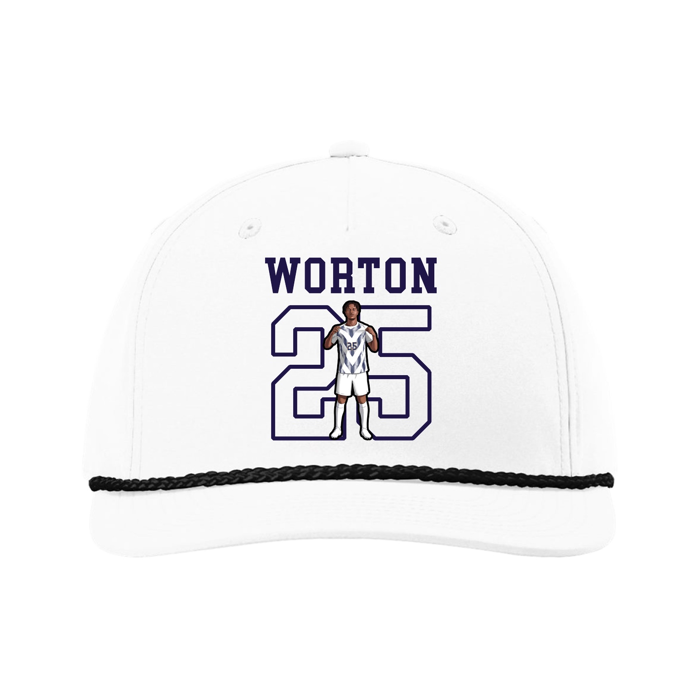 Five-Panel Classic Rope Cap — Shirsey in White