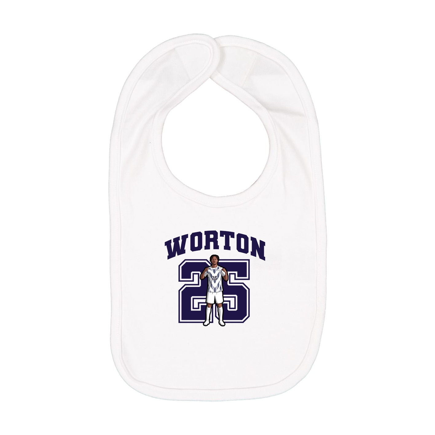 Infant Bib — Number in White