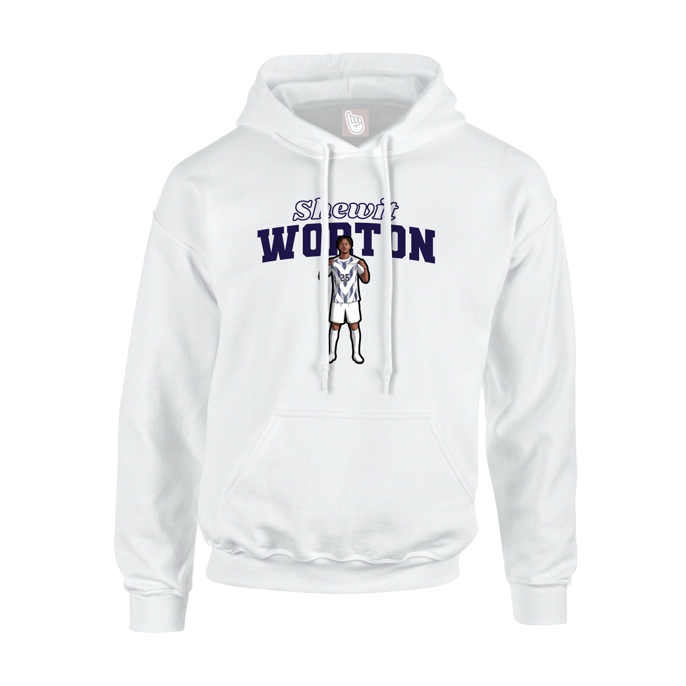 Hoodie — Name Arch in White