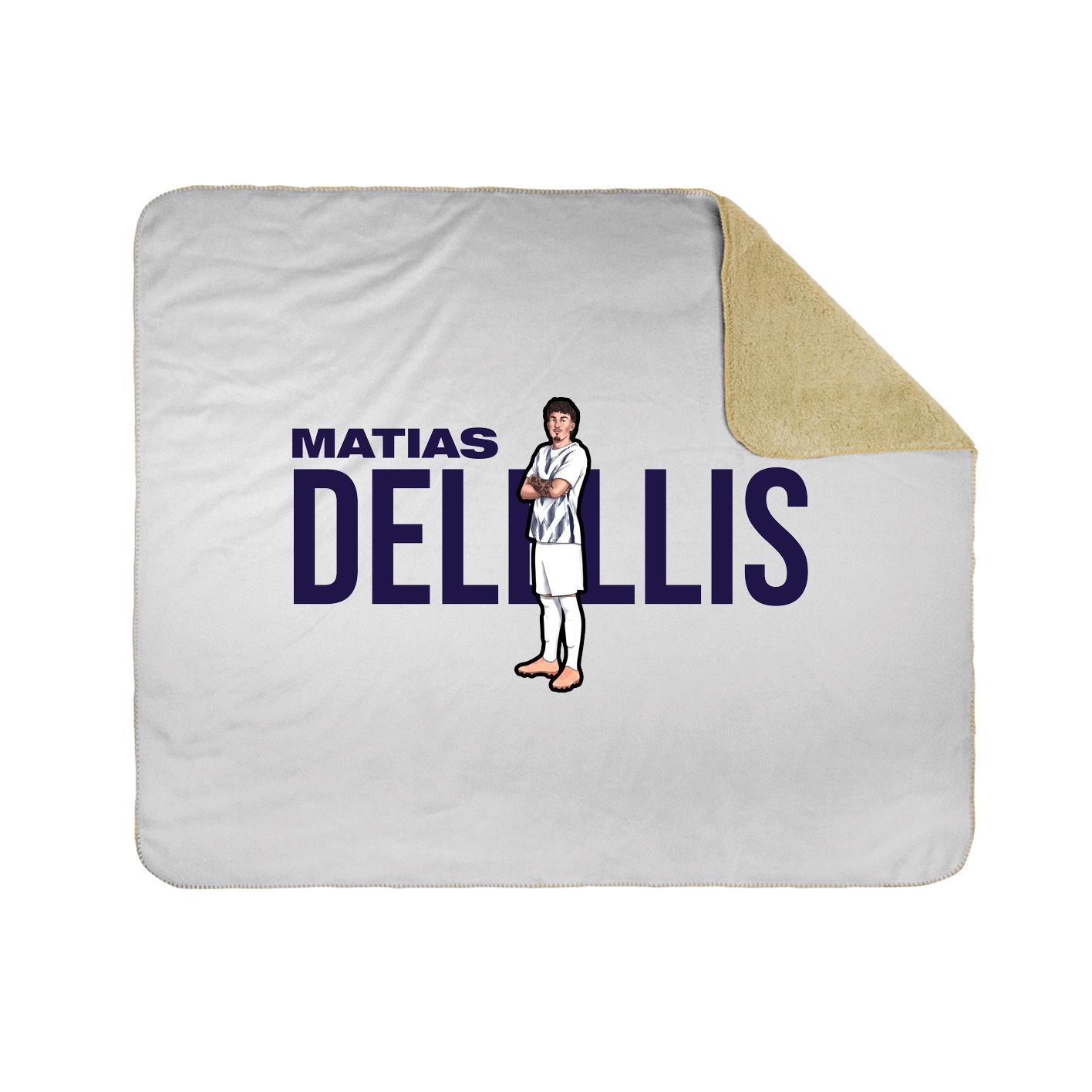 Throw Blanket — Player Name in White