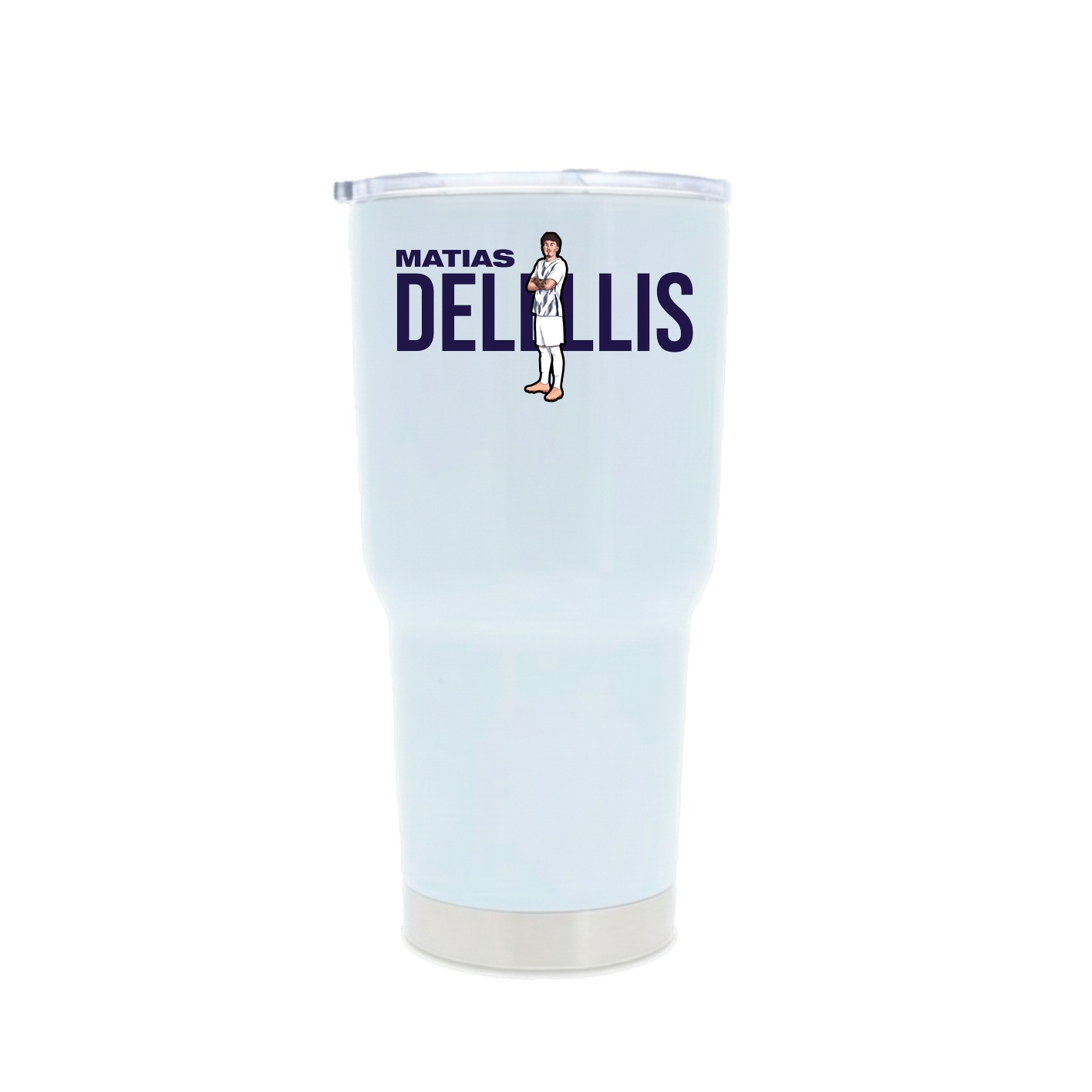 30oz Stainless Steel Tumbler — Player Name in White