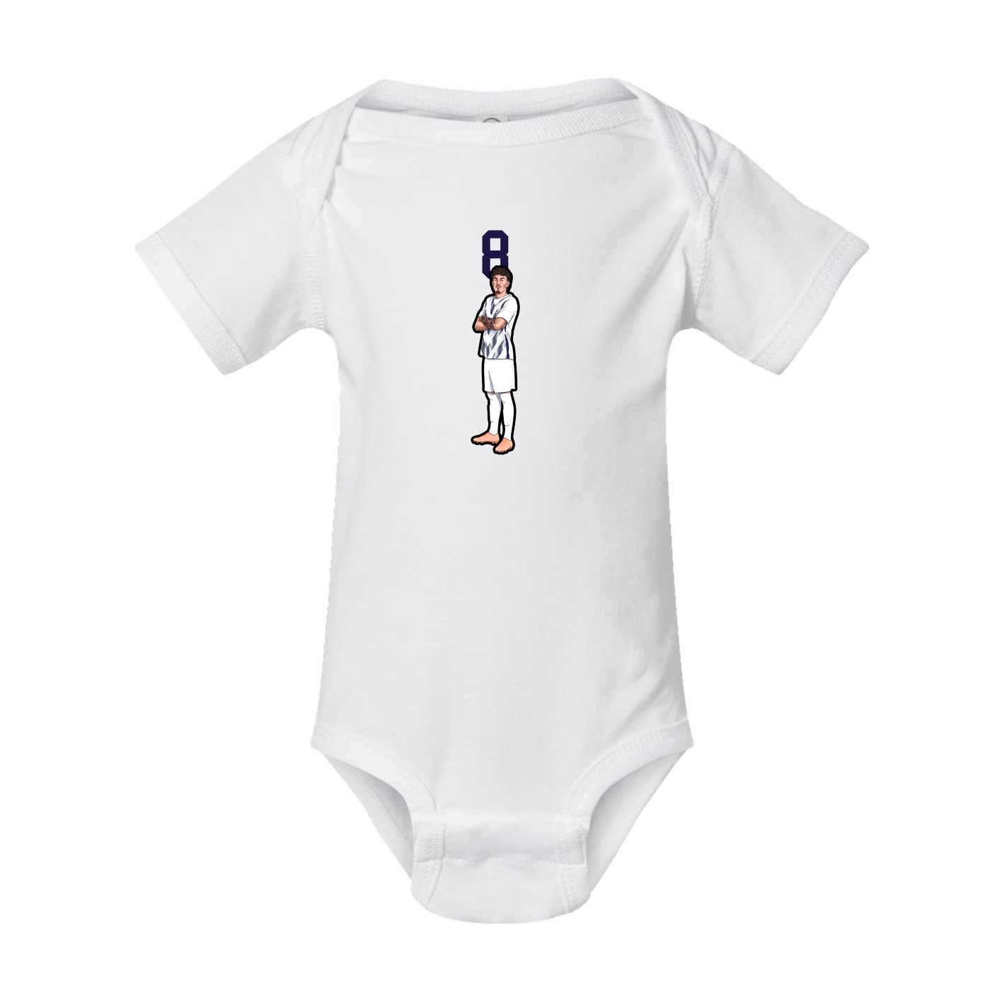 Baby Onesie — Number Top in White