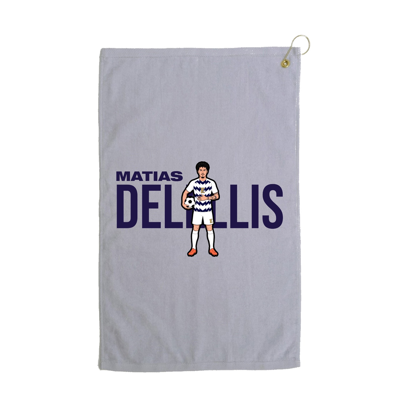 Golf Towel — Player Name in Grey