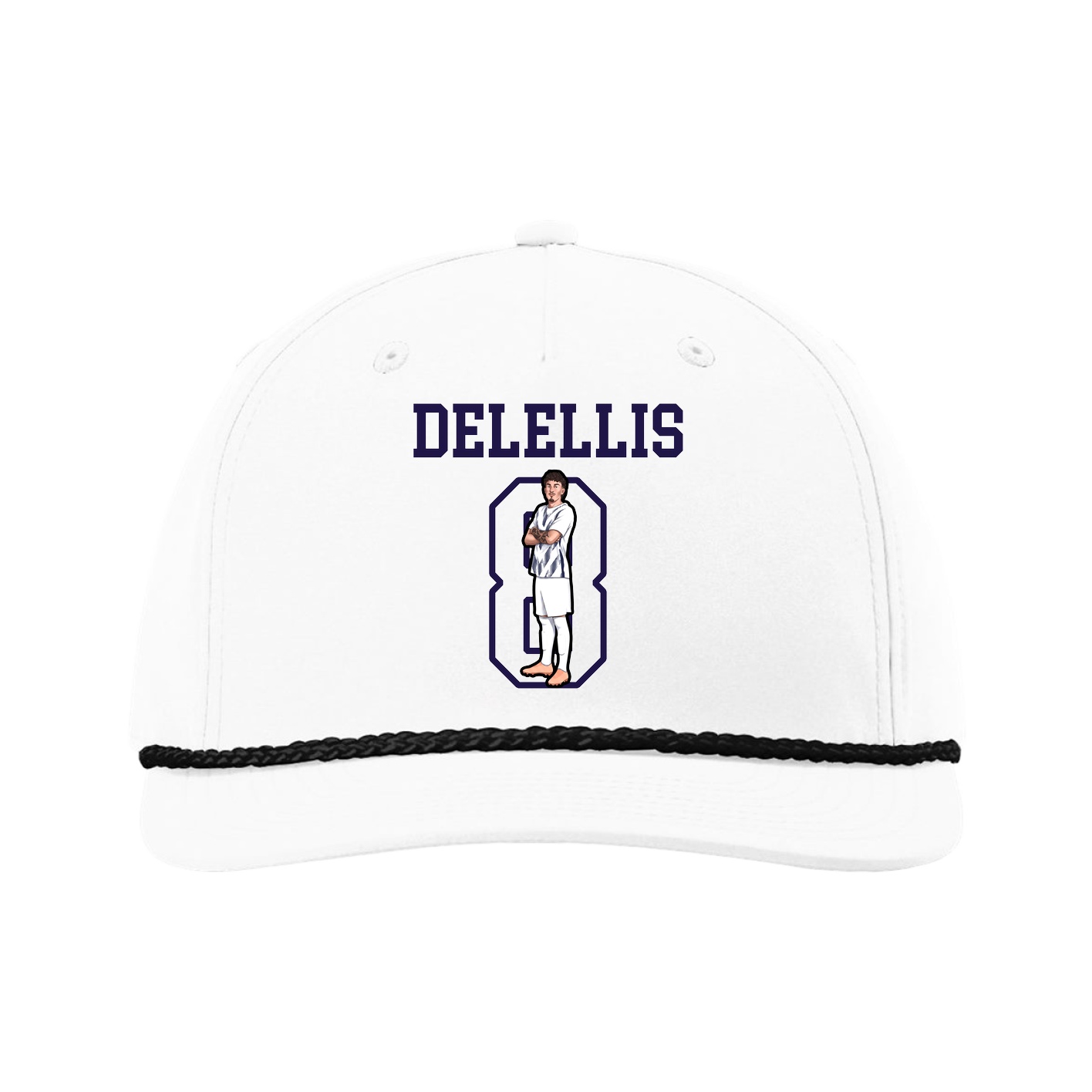 Five-Panel Classic Rope Cap — Shirsey in White