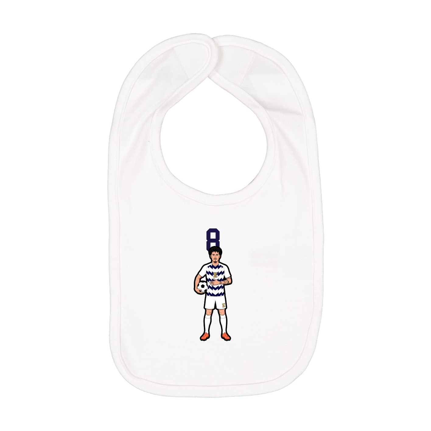 Infant Bib — Number Top in White