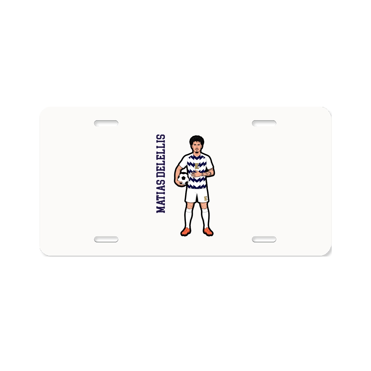 License Plate — Name Vertical in Classic