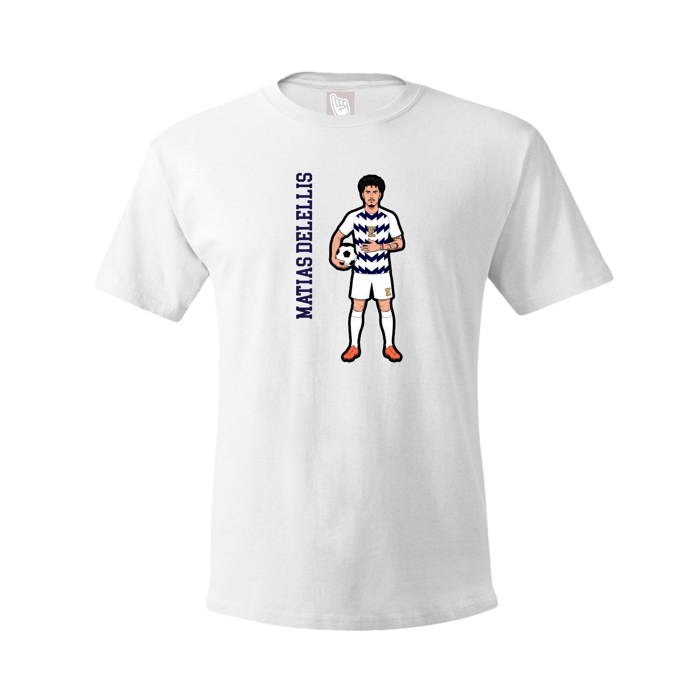 Tee — Name Vertical in White