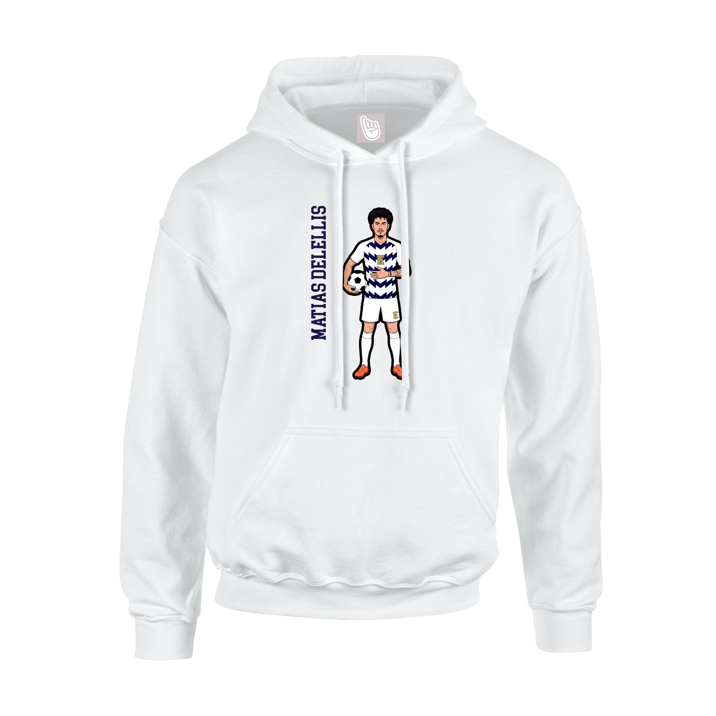 Hoodie — Name Vertical in White