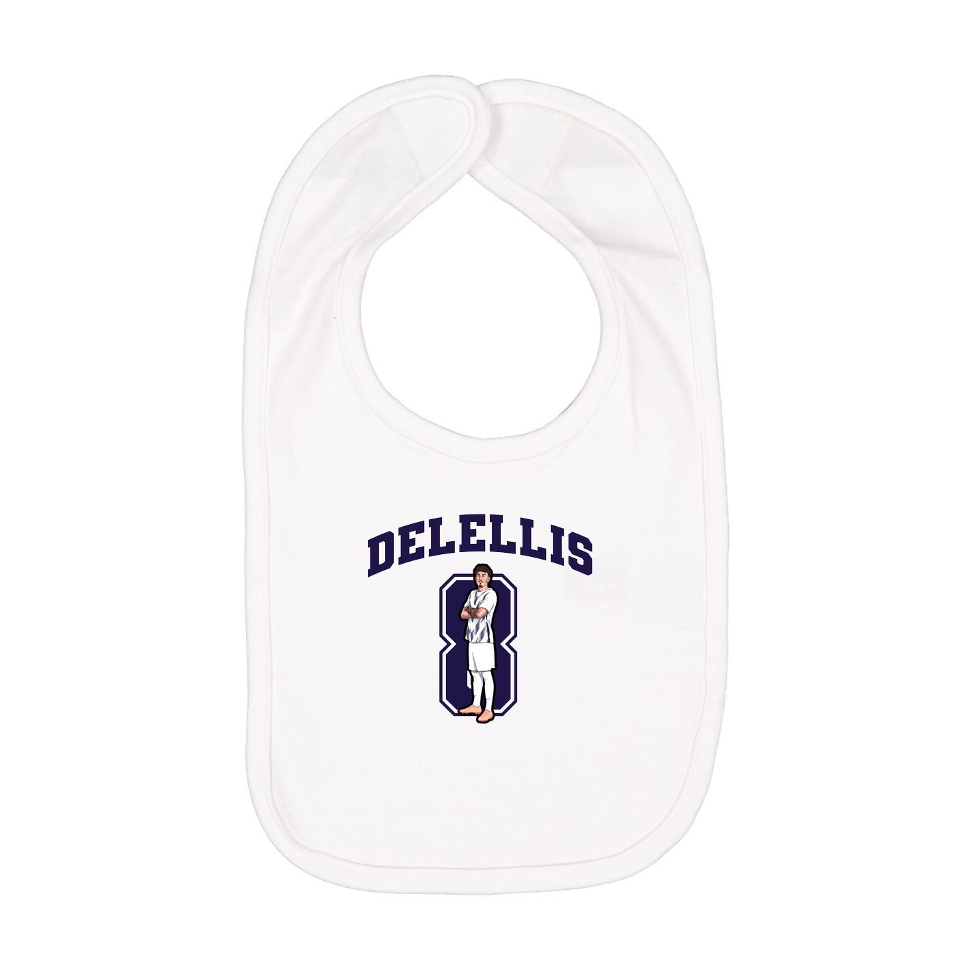 Infant Bib — Number in White