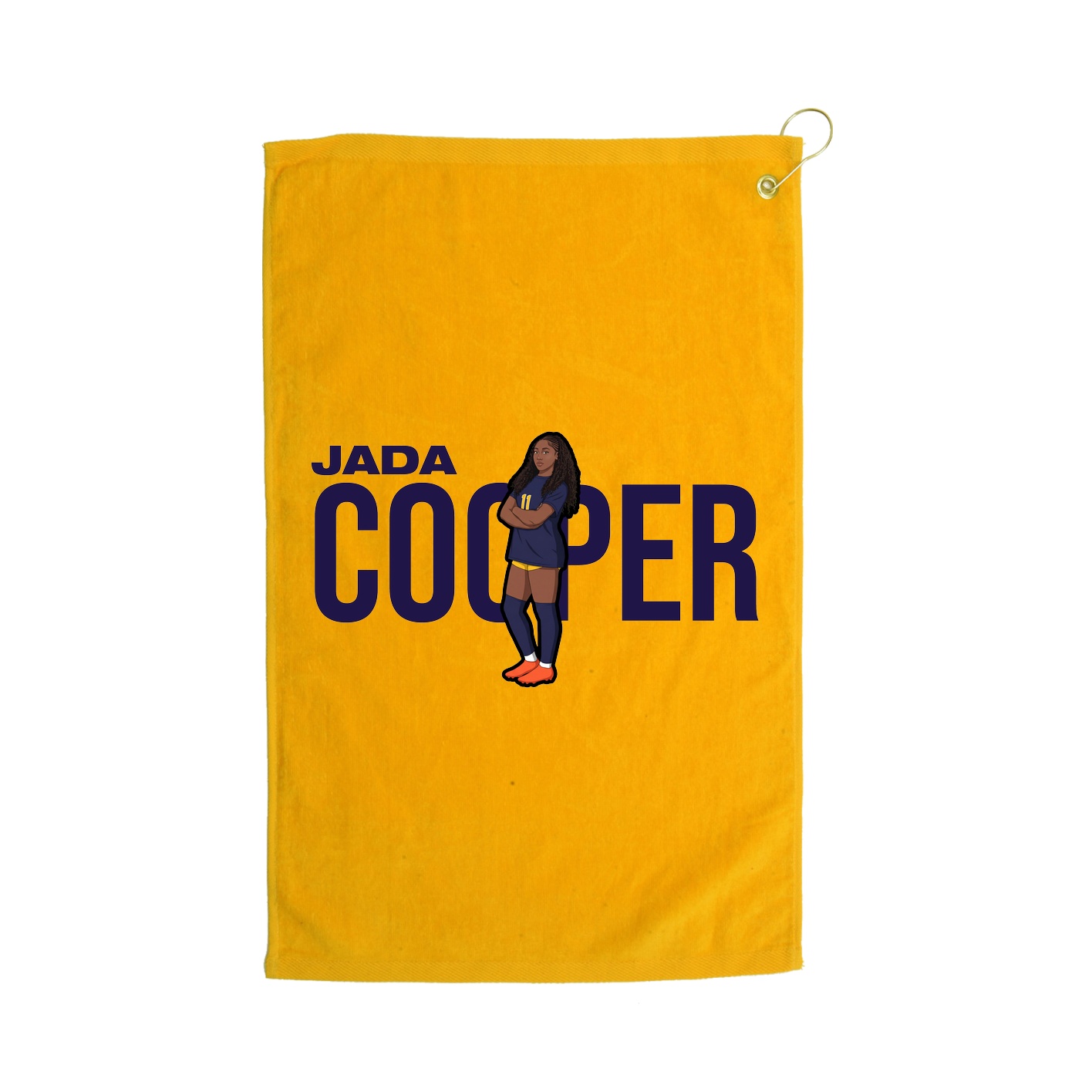 Golf Towel — Player Name in Gold