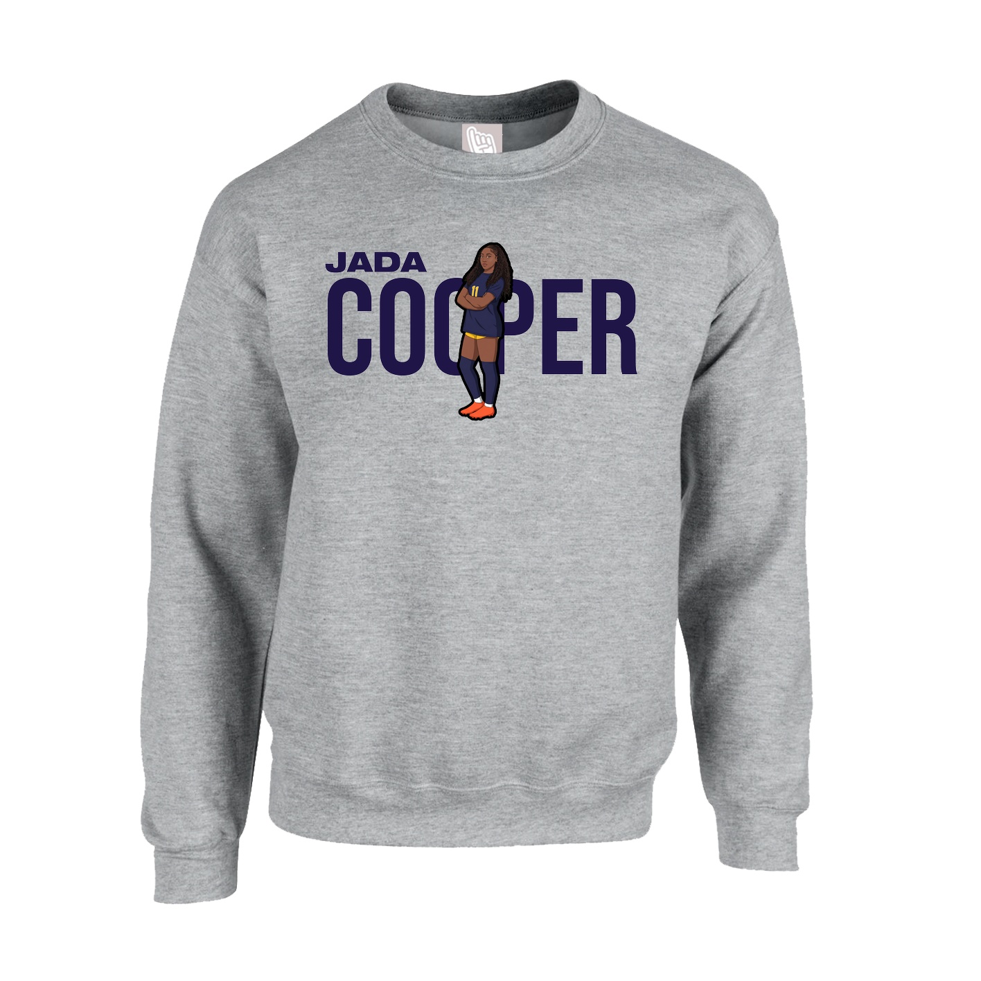 Fleece Crew — Player Name in Grey
