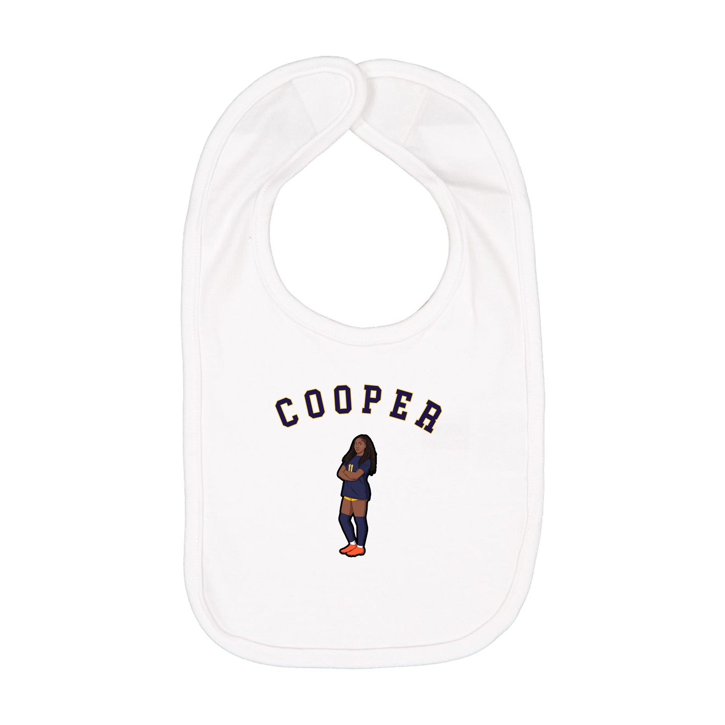 Infant Bib — Shirsey Arch in White
