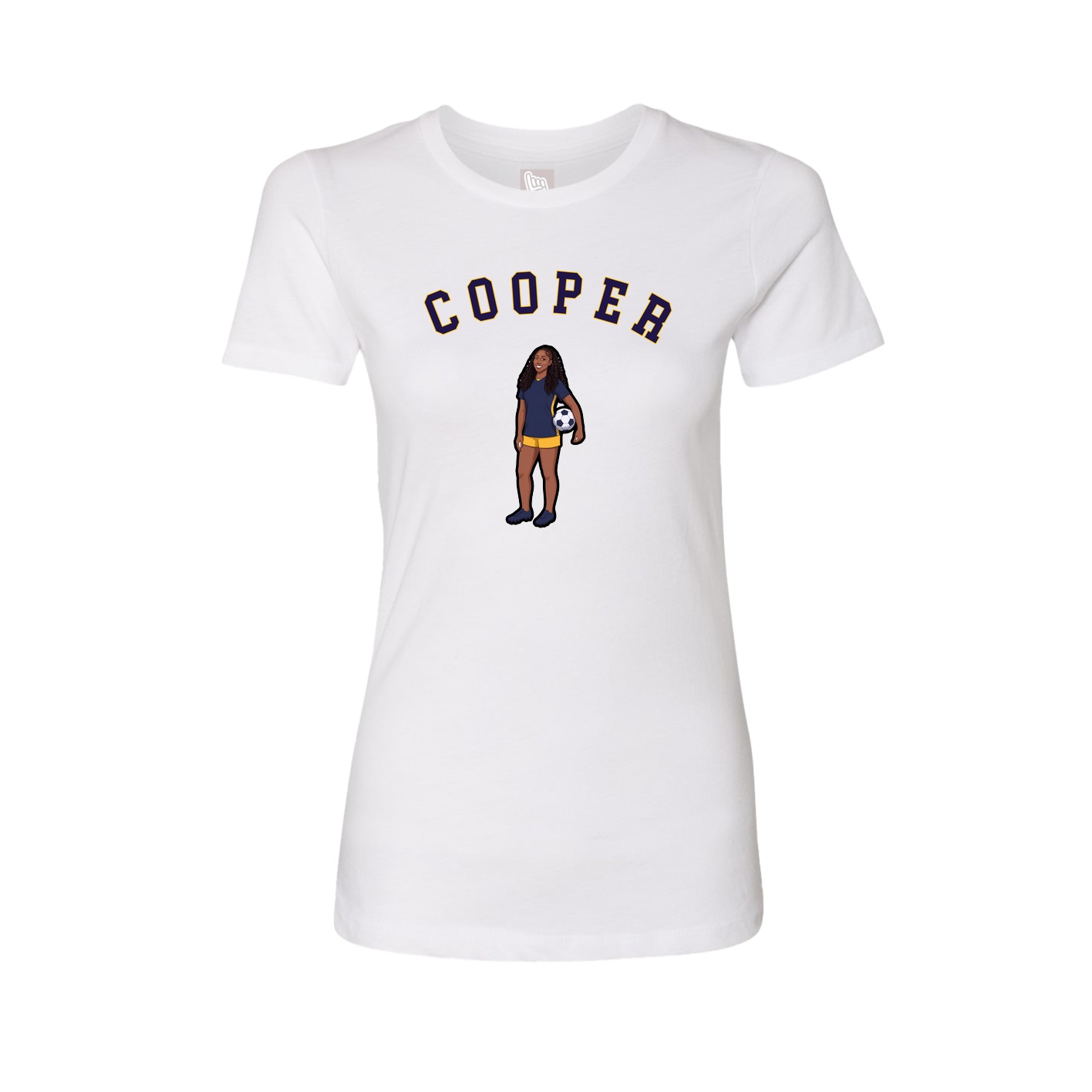 Fitted Women's Tee — Shirsey Arch in White