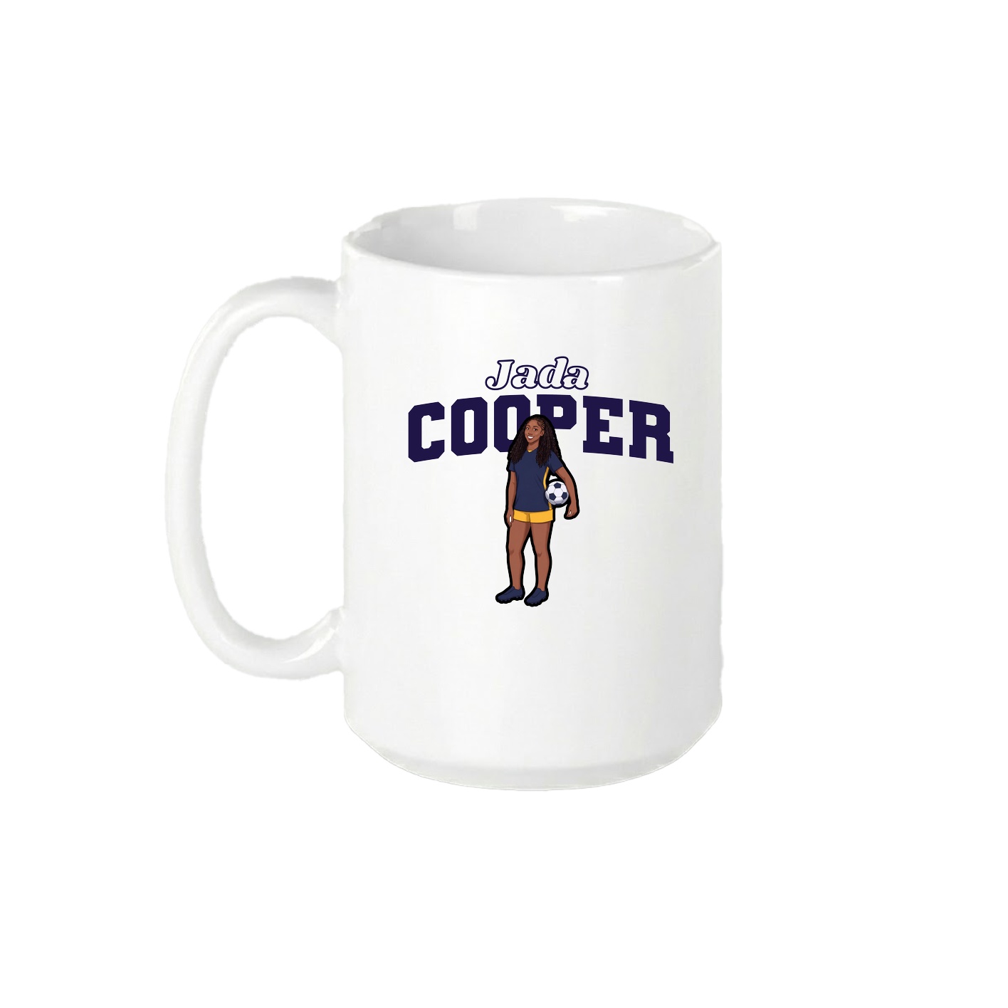 15oz Coffee Mug — Name Arch in White