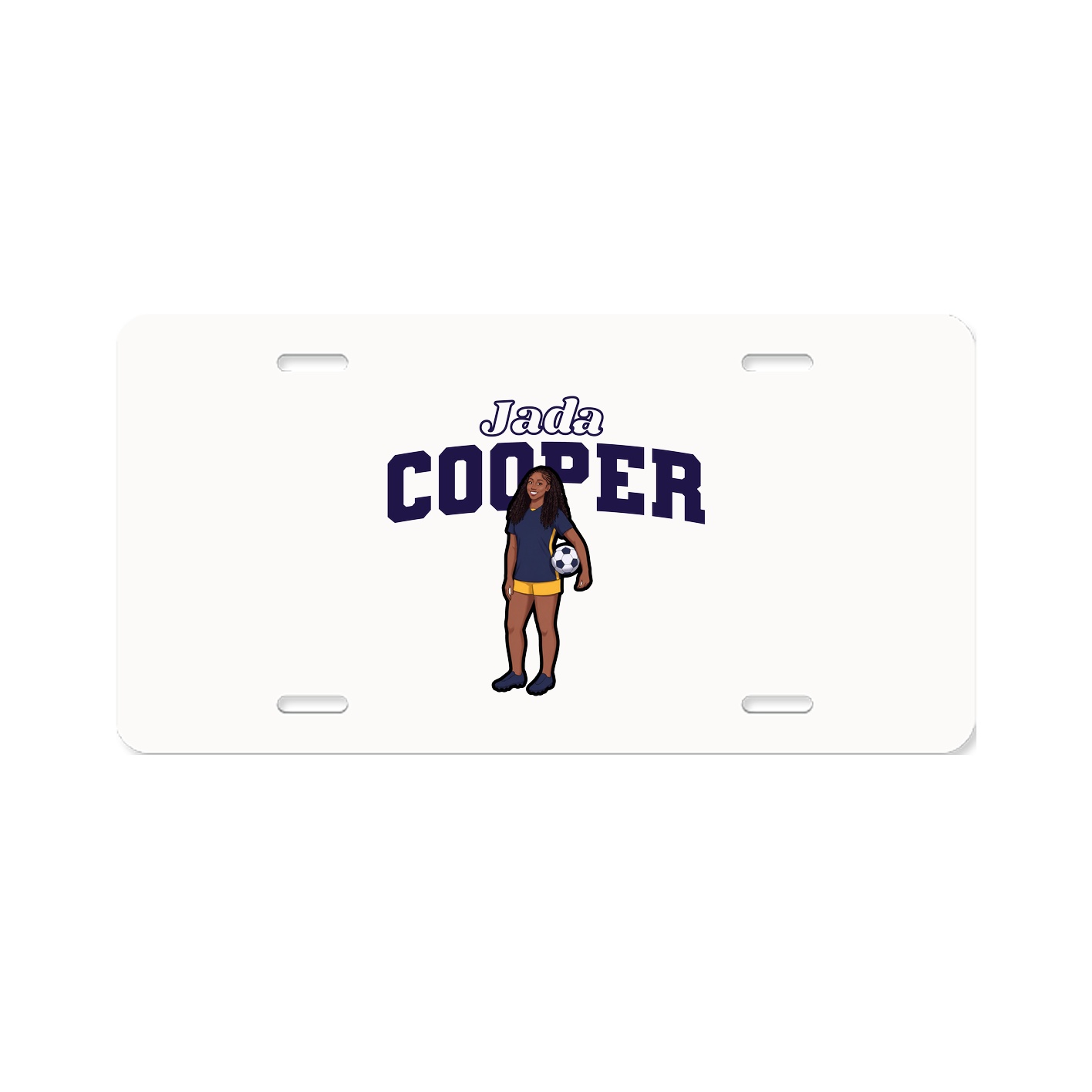 License Plate — Name Arch in Classic