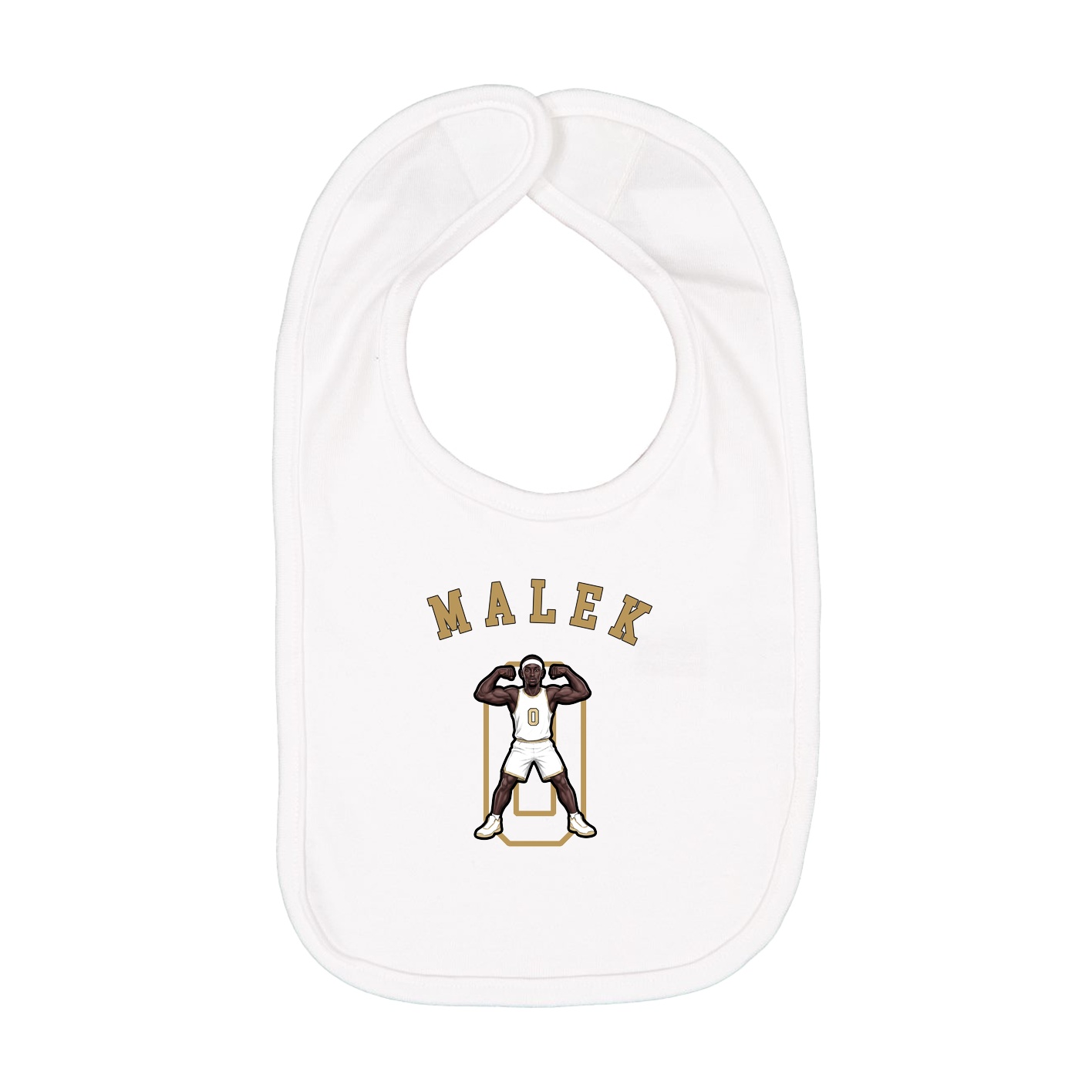 Infant Bib — Shirsey Arch in White