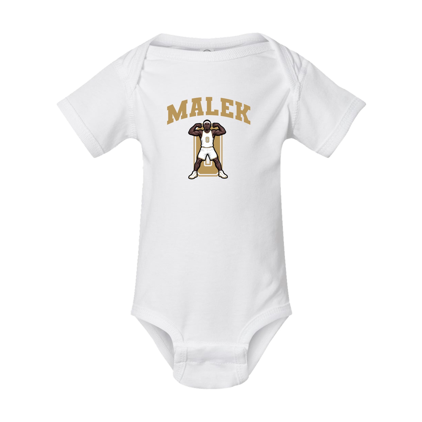 Baby Onesie — Number in White