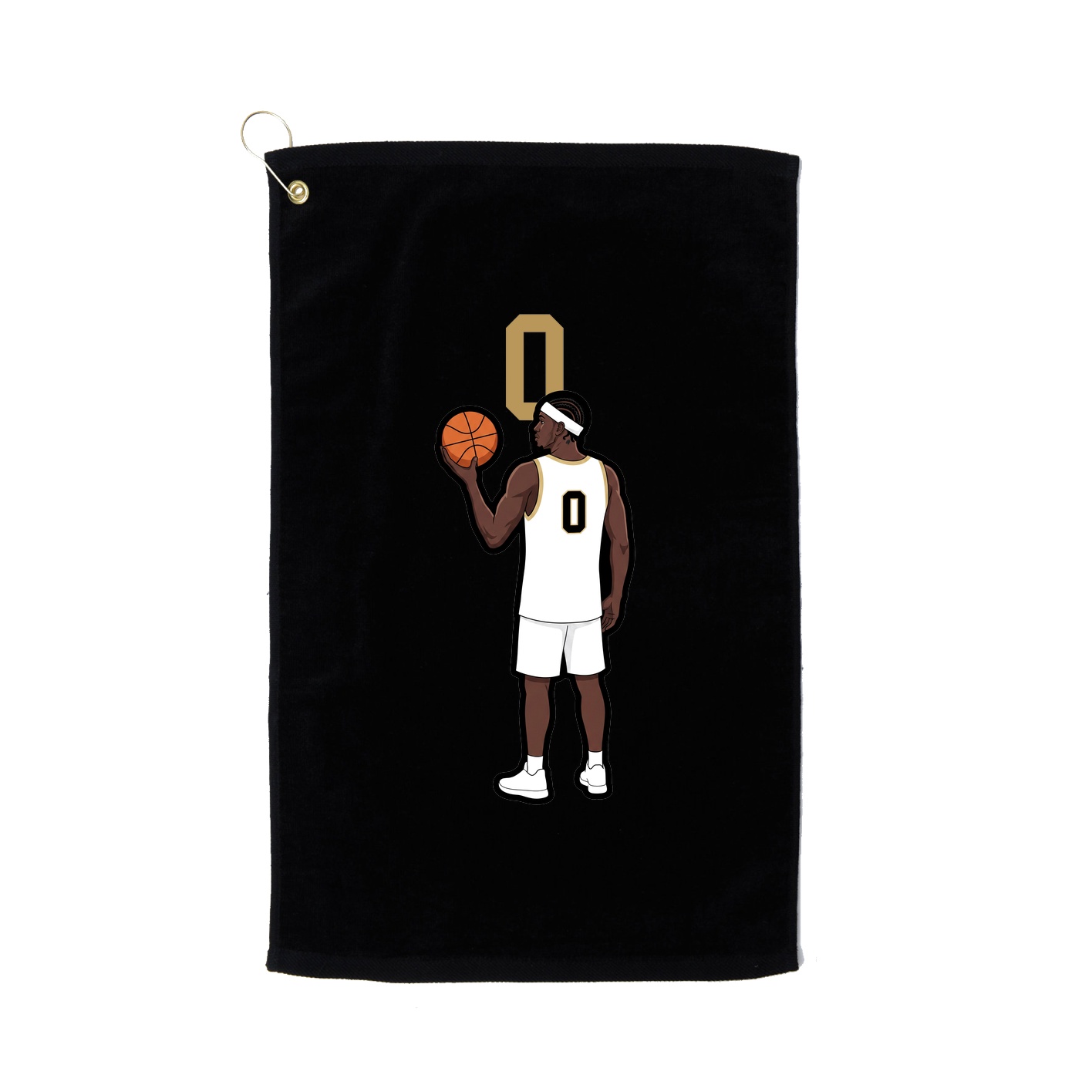 Golf Towel — Number Top in Black