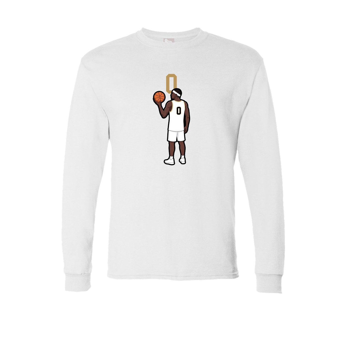 Long Sleeve Tee — Number Top in White