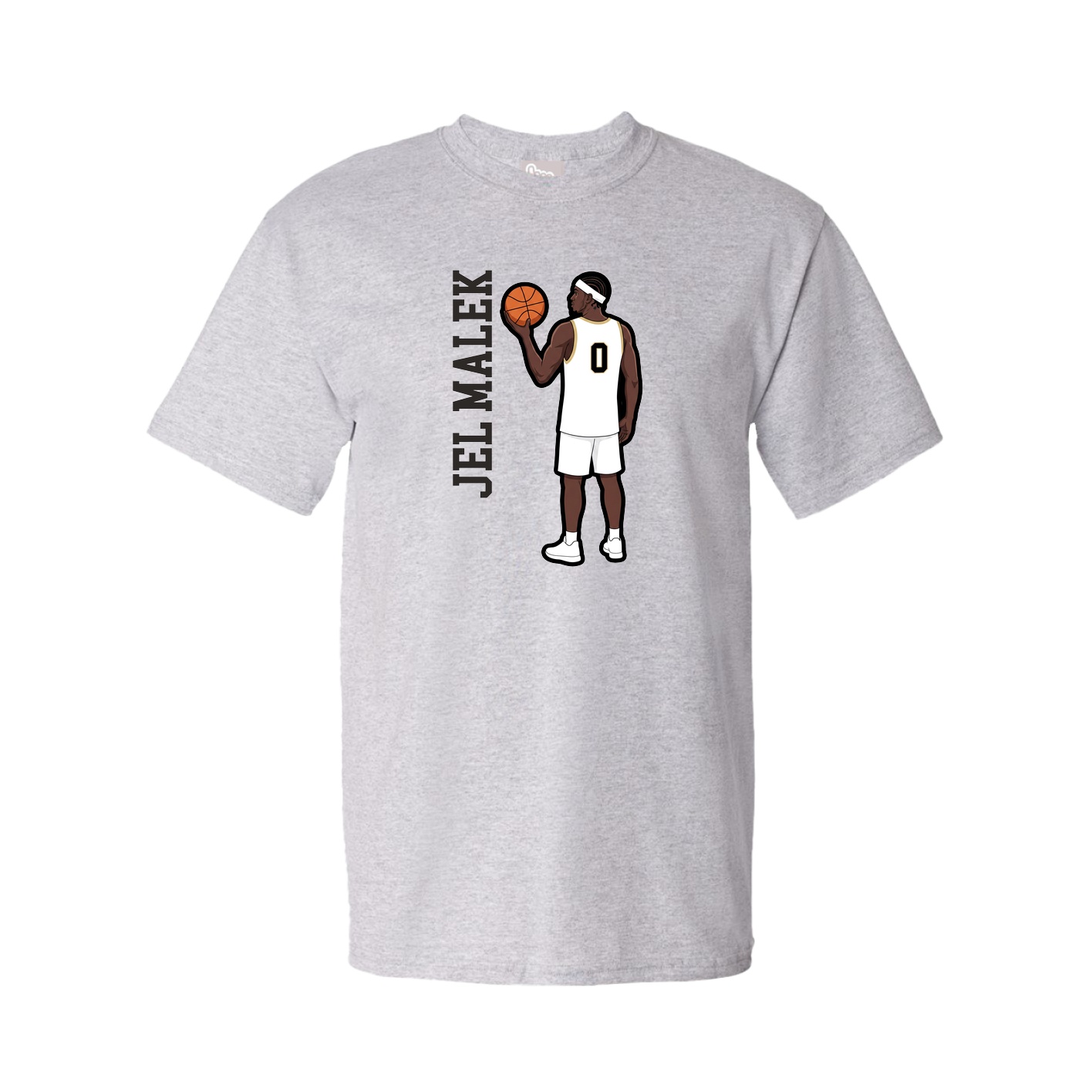 Tee — Name Vertical in Grey