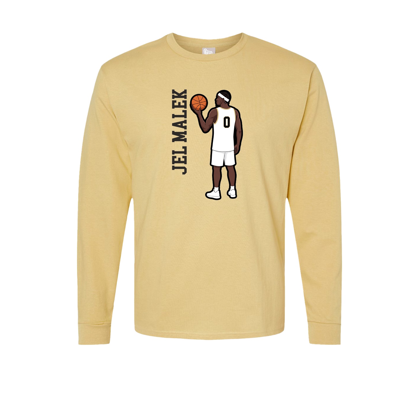Long Sleeve Tee — Name Vertical in Vegas Gold