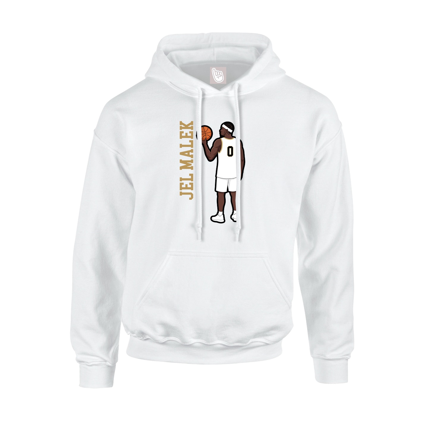 Youth Hoodie — Name Vertical in White