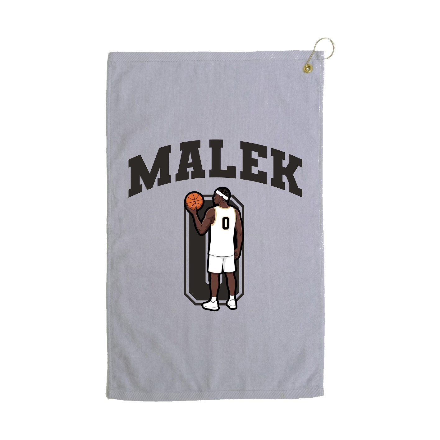 Golf Towel — Number in Grey