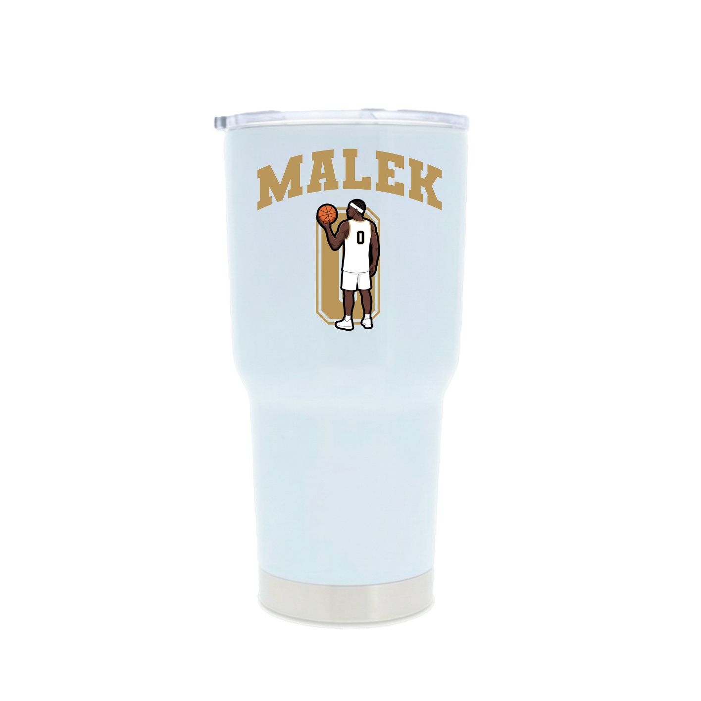 30oz Stainless Steel Tumbler — Number in White