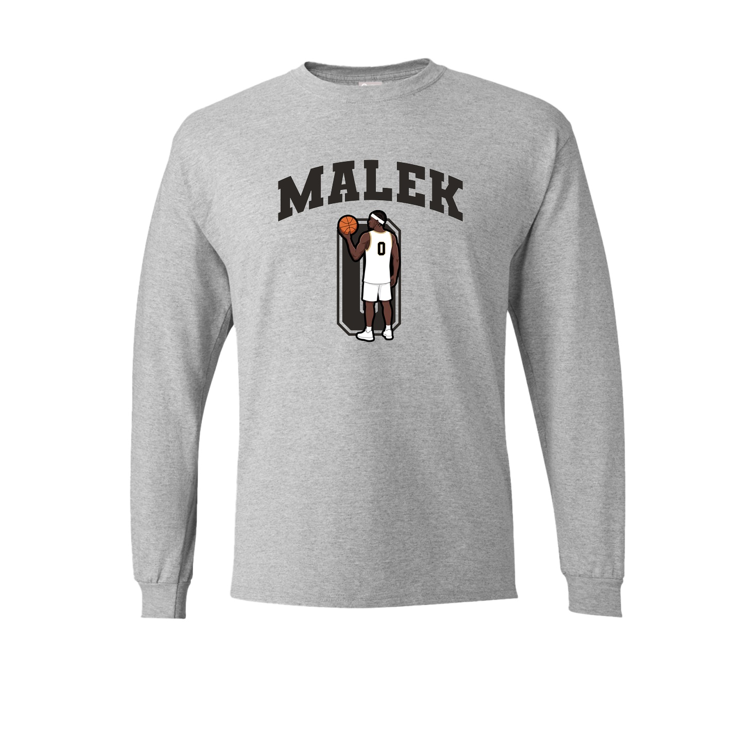 Long Sleeve Tee — Number in Grey
