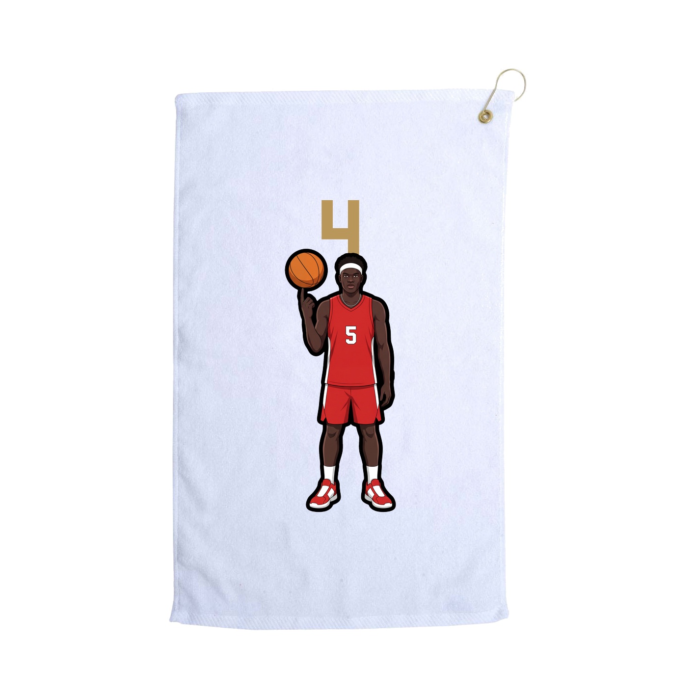 Golf Towel — Number Top in White