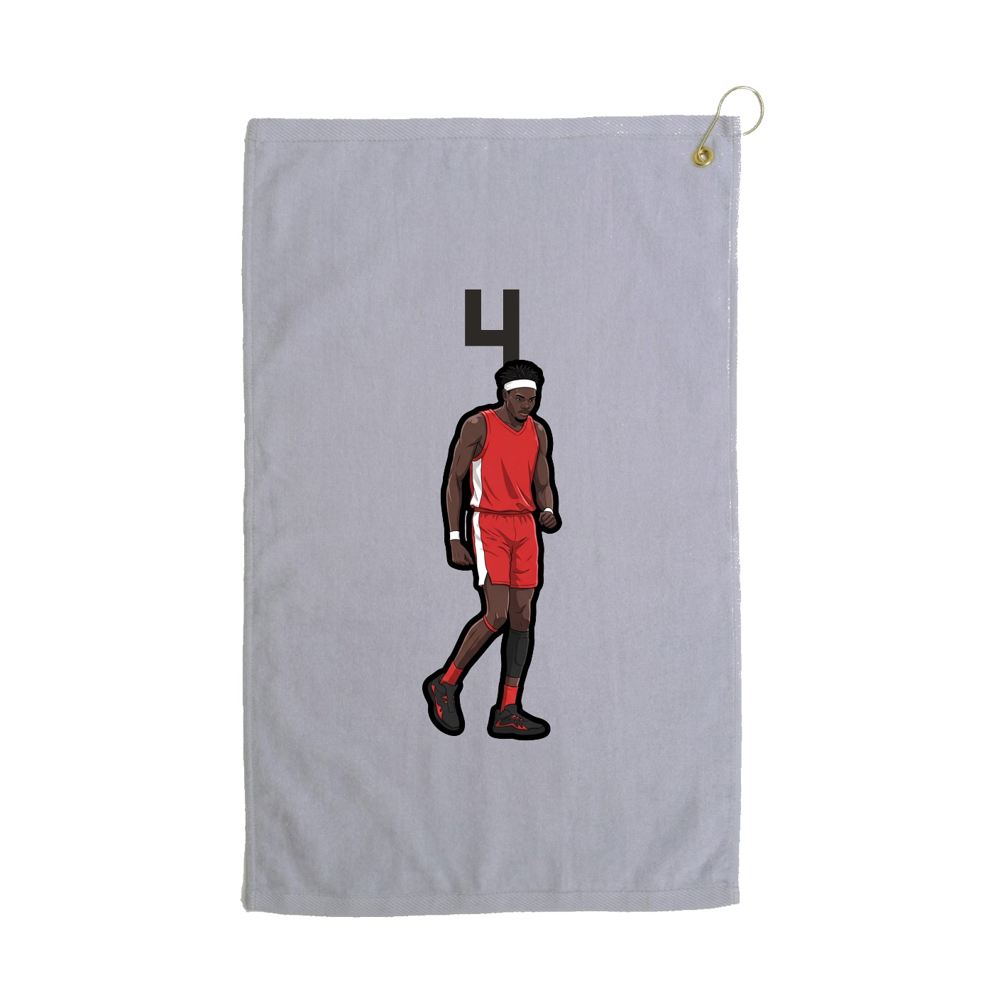 Golf Towel — Number Top in Grey