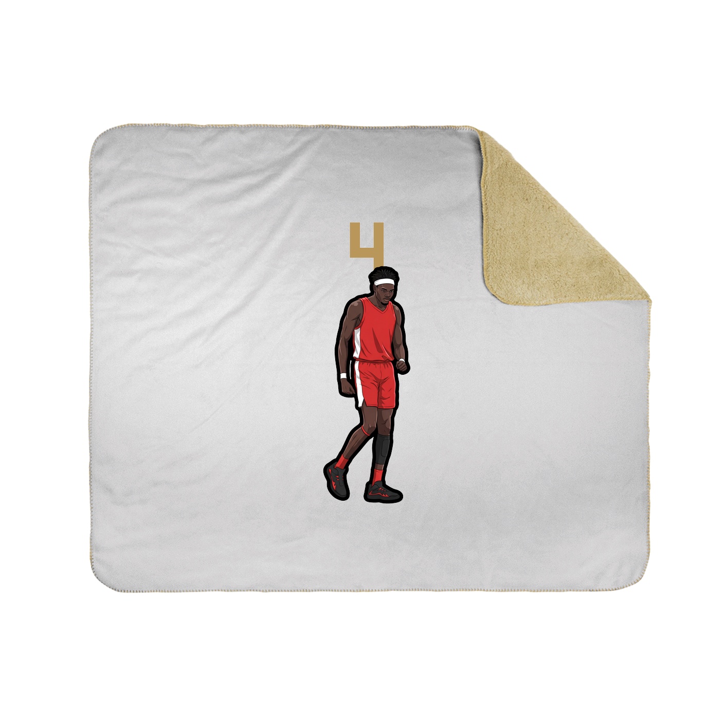 Throw Blanket — Number Top in White