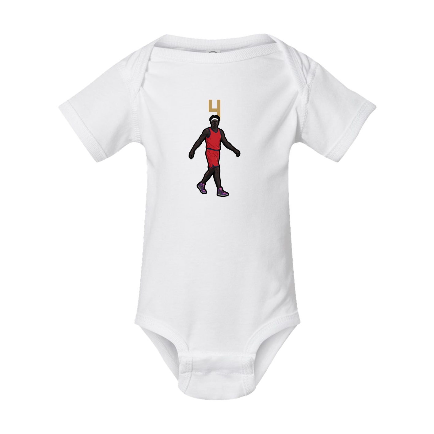 Baby Onesie — Number Top in White