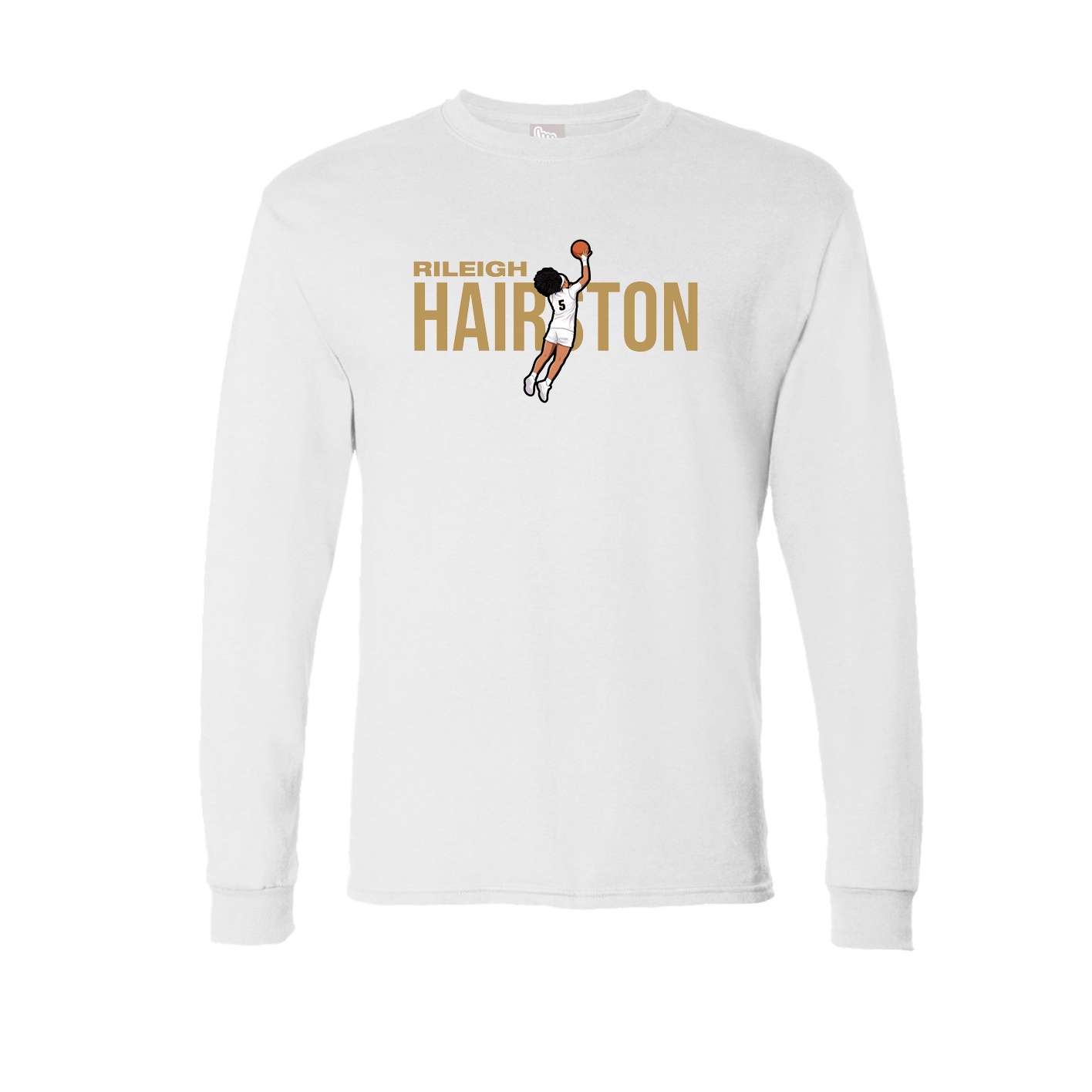 Long Sleeve Tee — Player Name in White