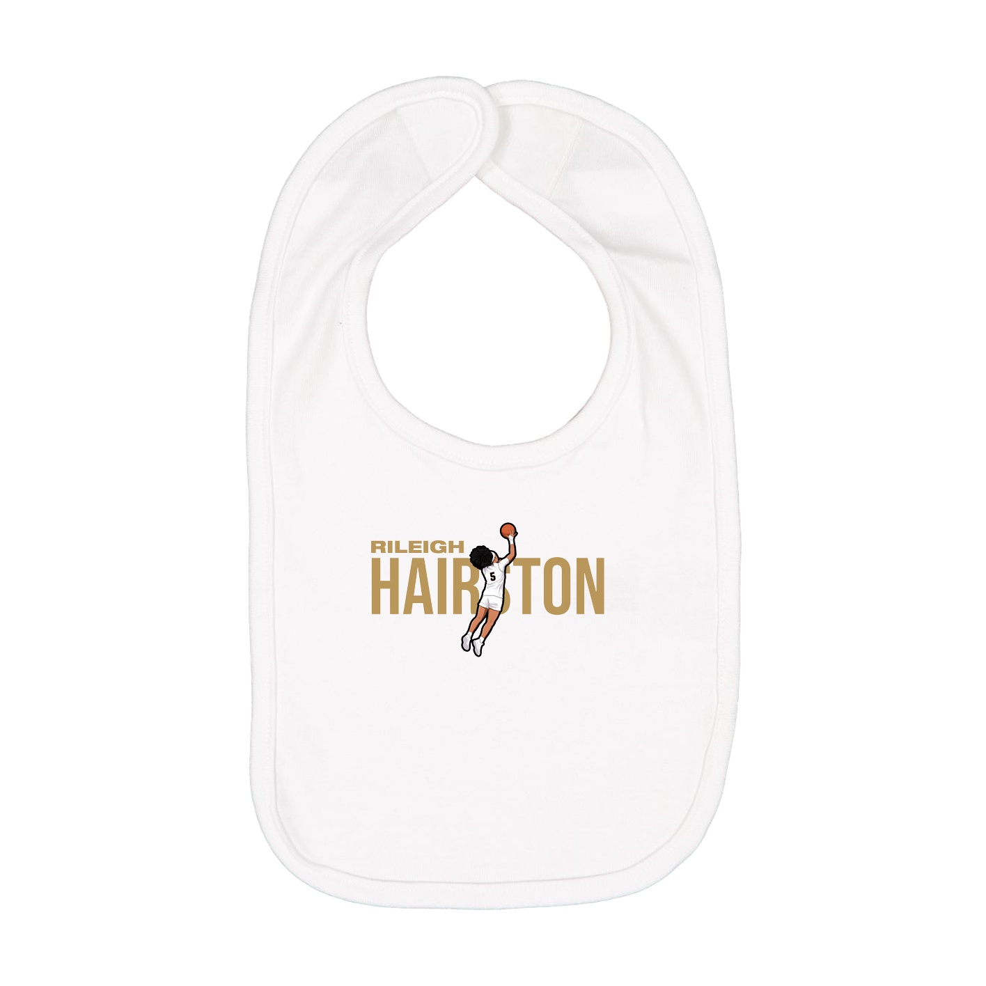 Infant Bib — Player Name in White