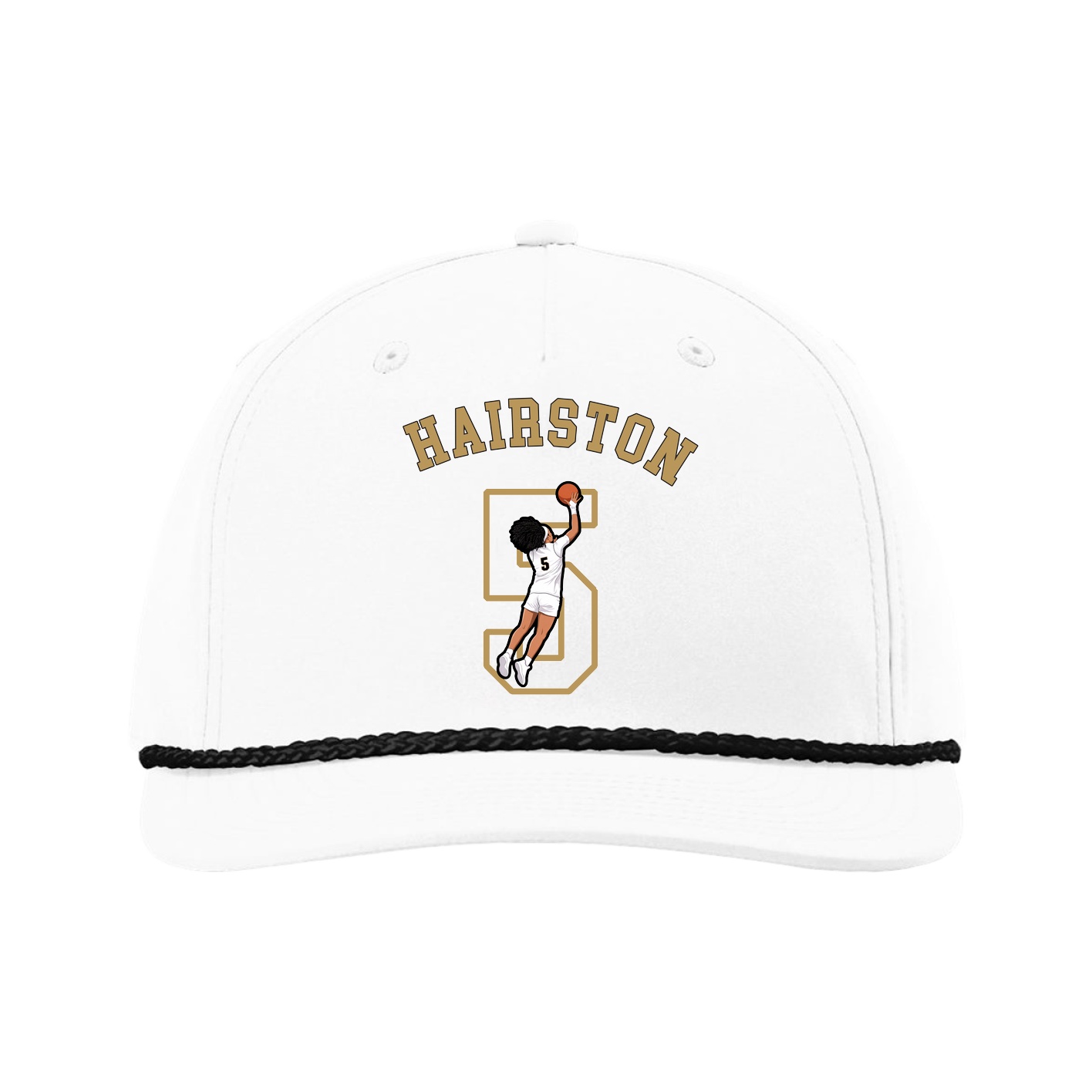 Five-Panel Classic Rope Cap — Shirsey Arch in White