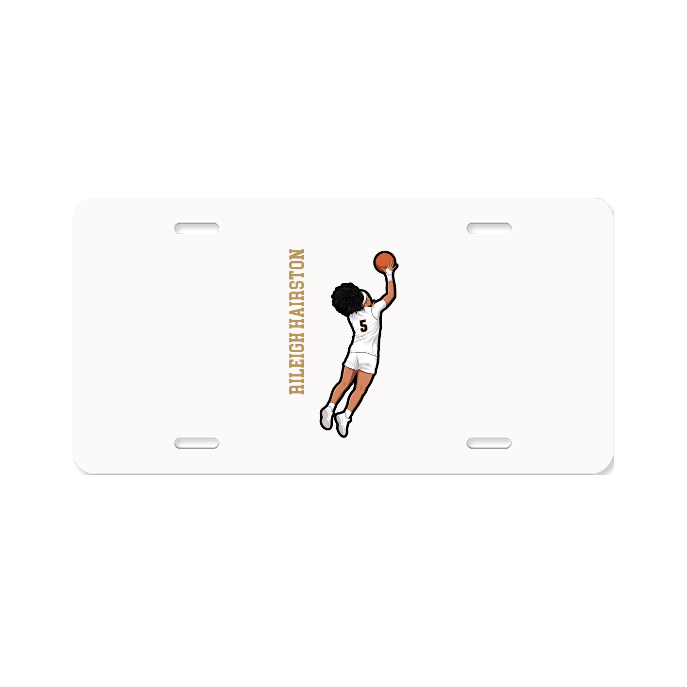 License Plate — Name Vertical in Classic