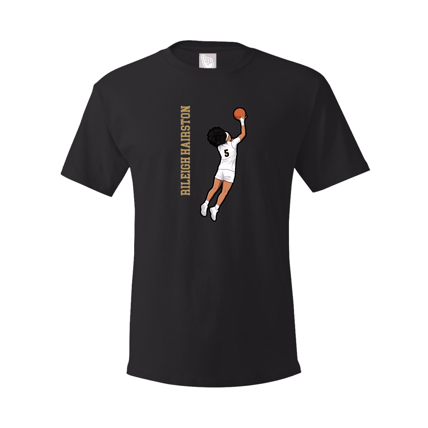 Tee — Name Vertical in Black
