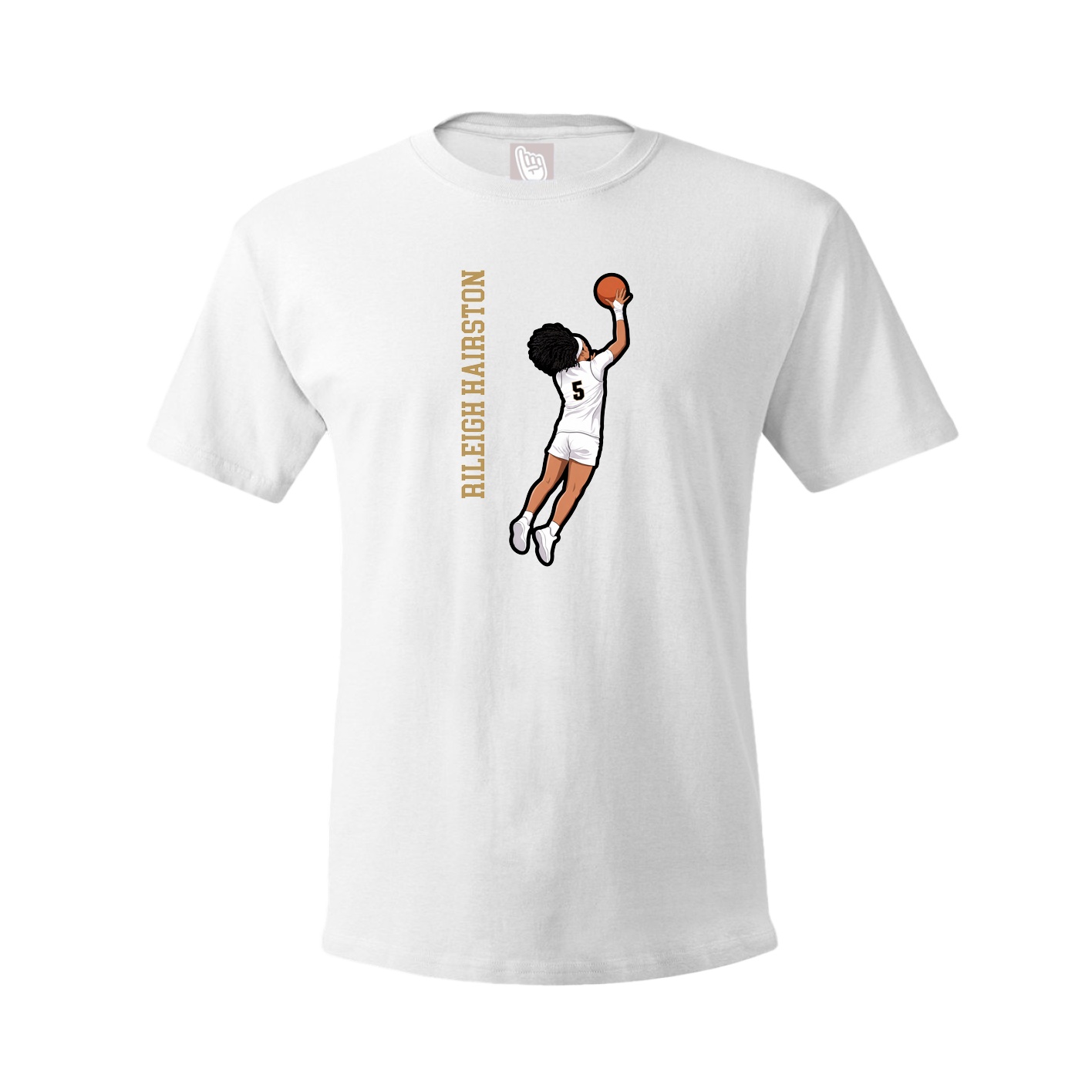 Youth Tee — Name Vertical in White
