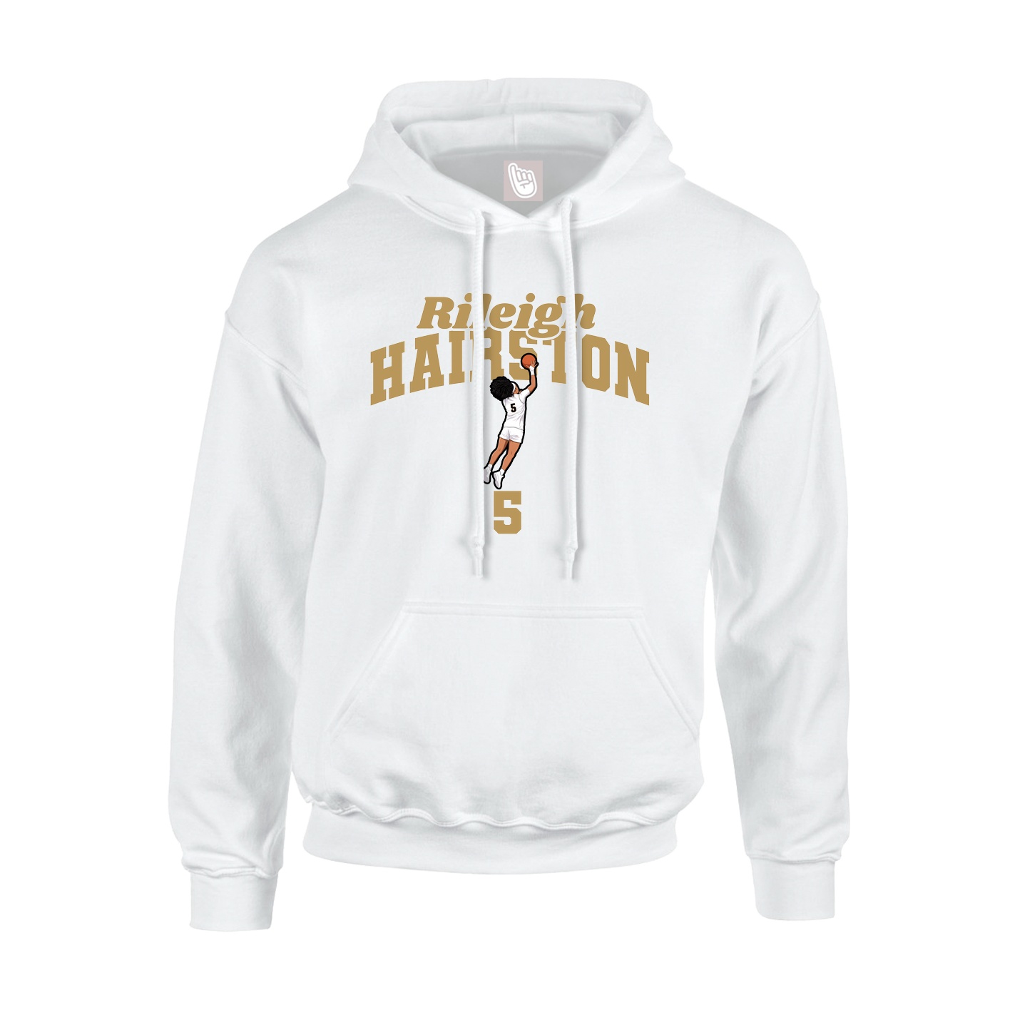 Hoodie — Signature Arch in White