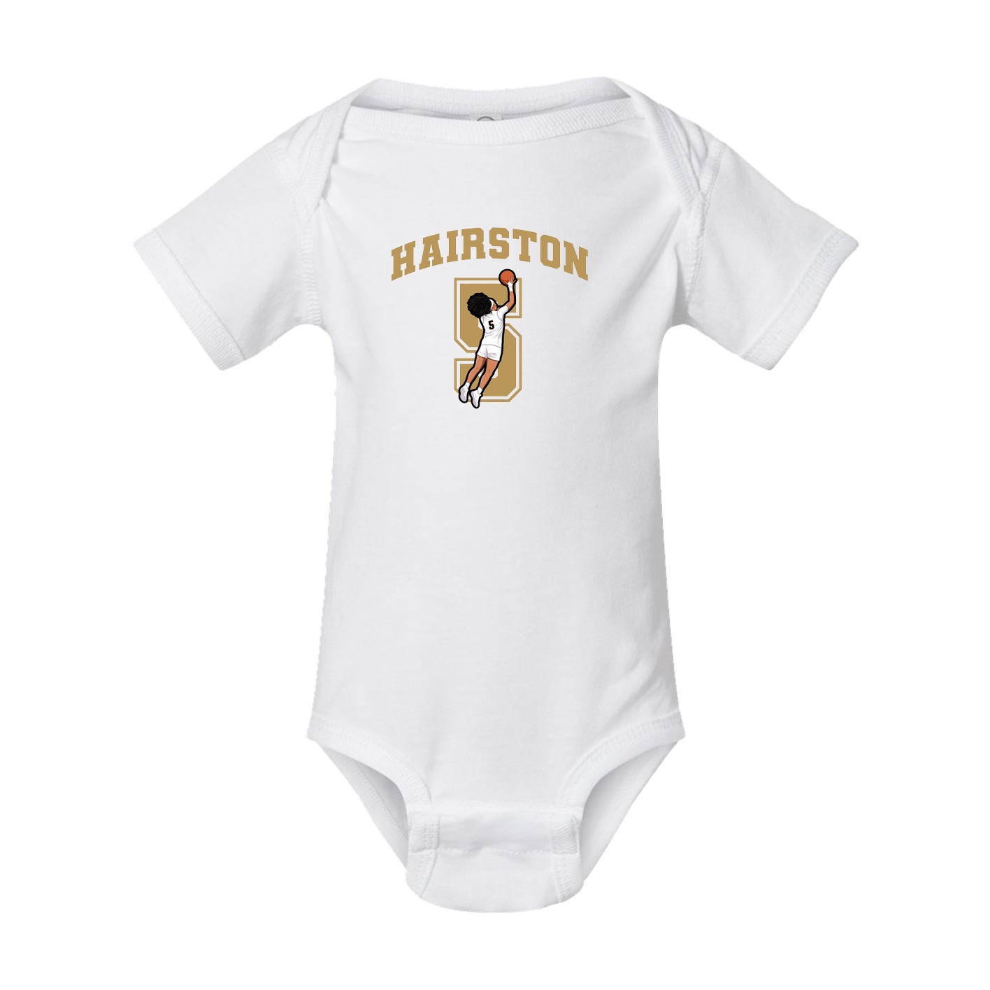 Baby Onesie — Number in White