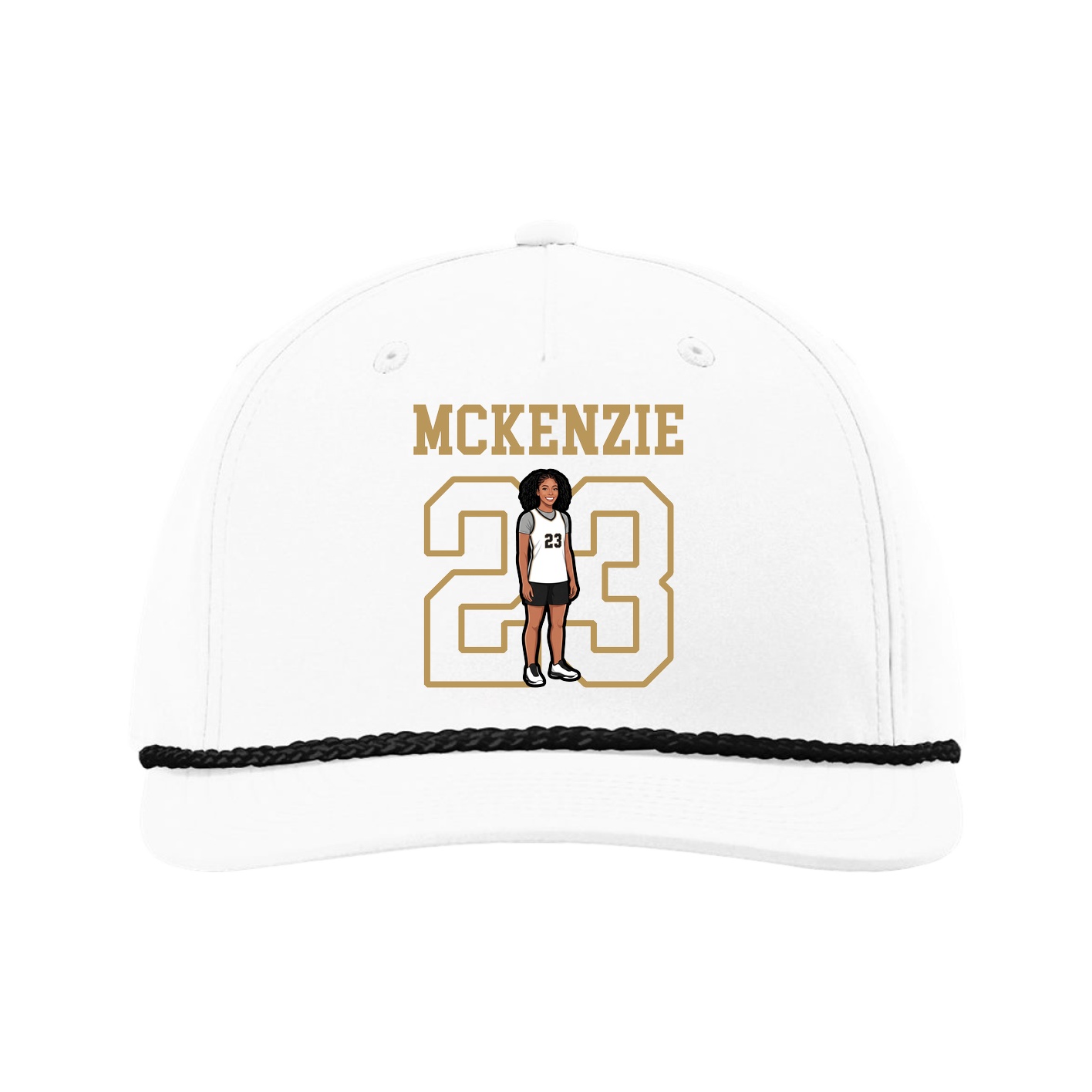 Five-Panel Classic Rope Cap — Shirsey in White