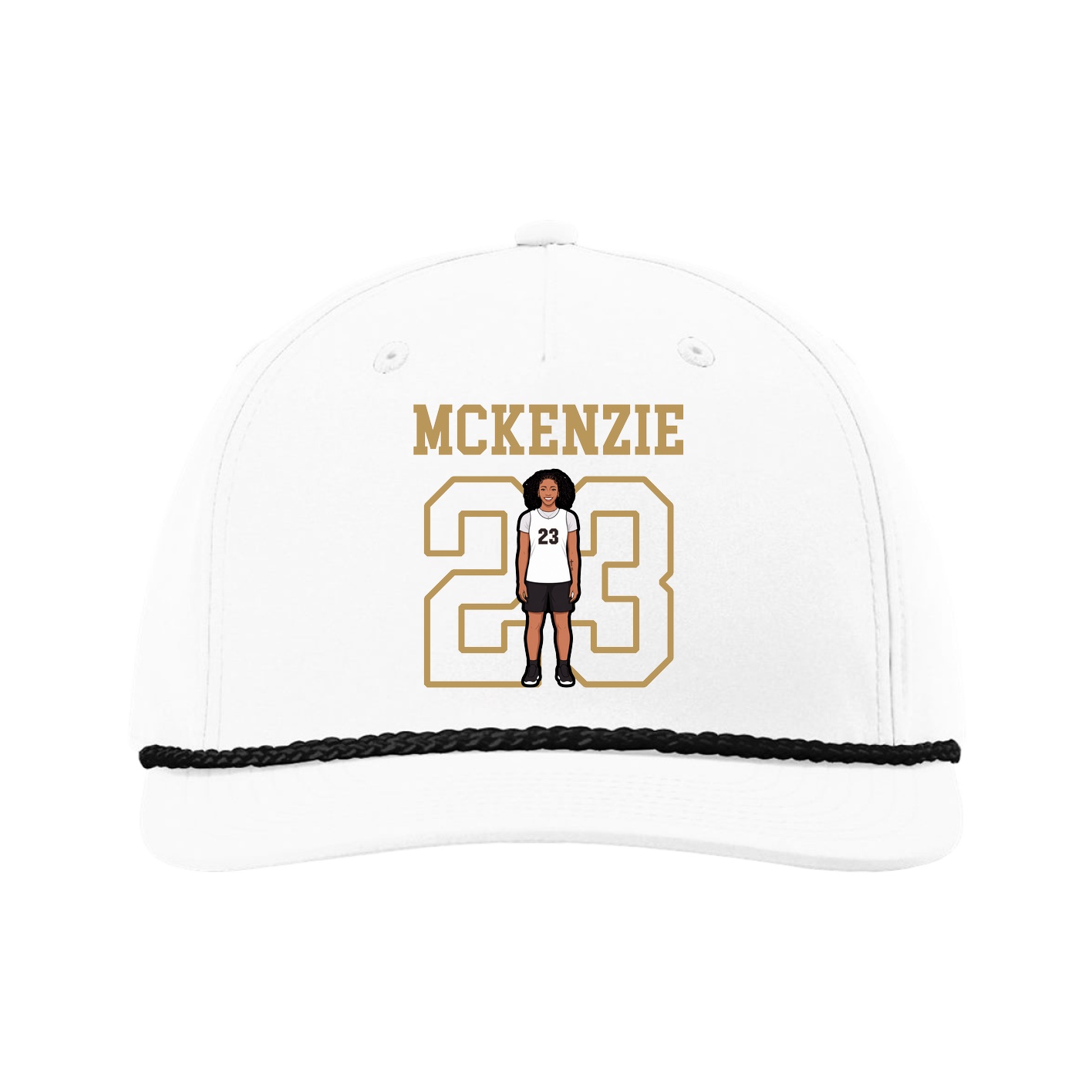 Five-Panel Classic Rope Cap — Shirsey in White