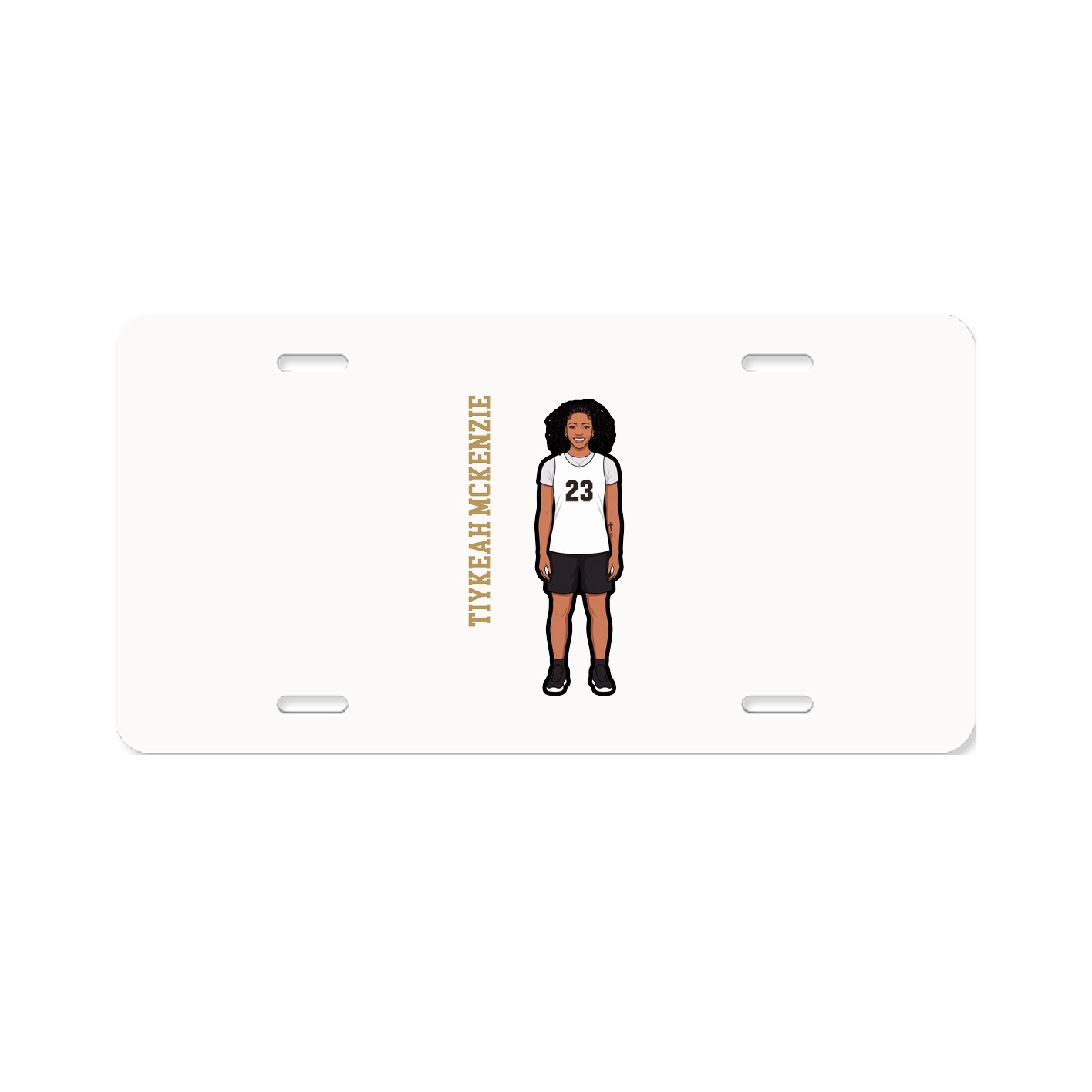 License Plate — Name Vertical in Classic