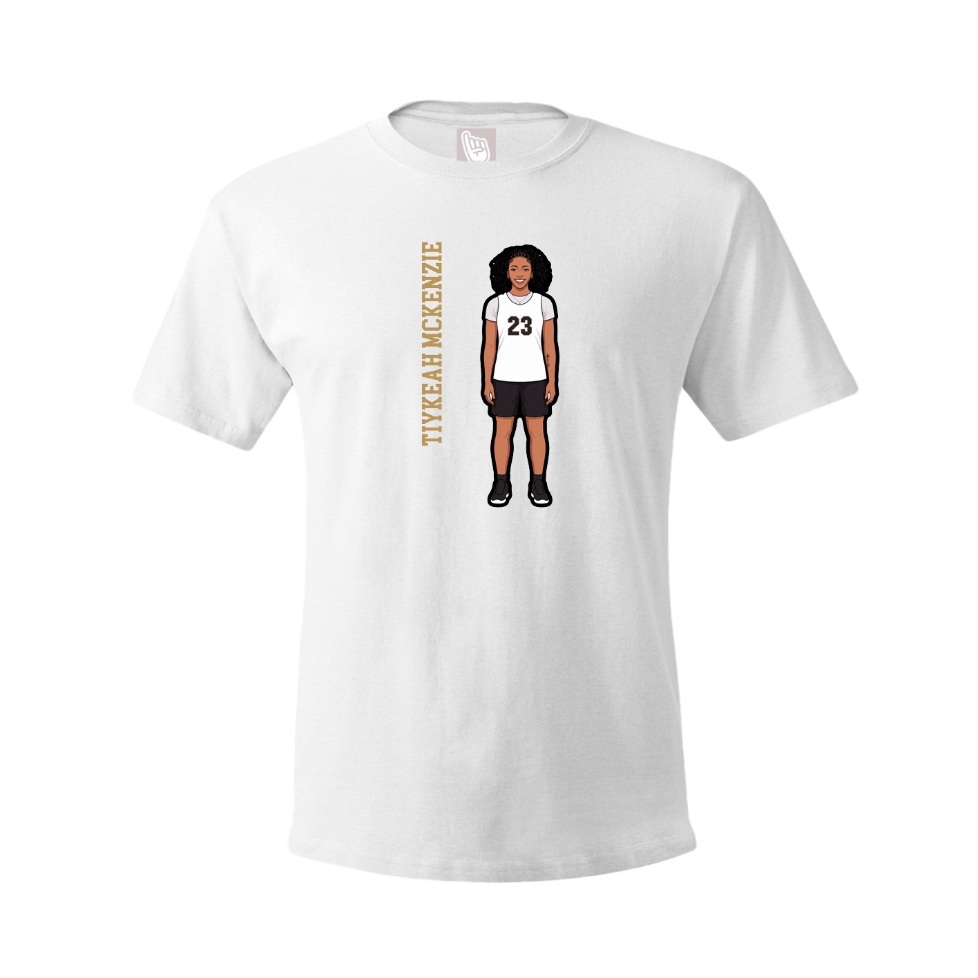 Youth Tee — Name Vertical in White