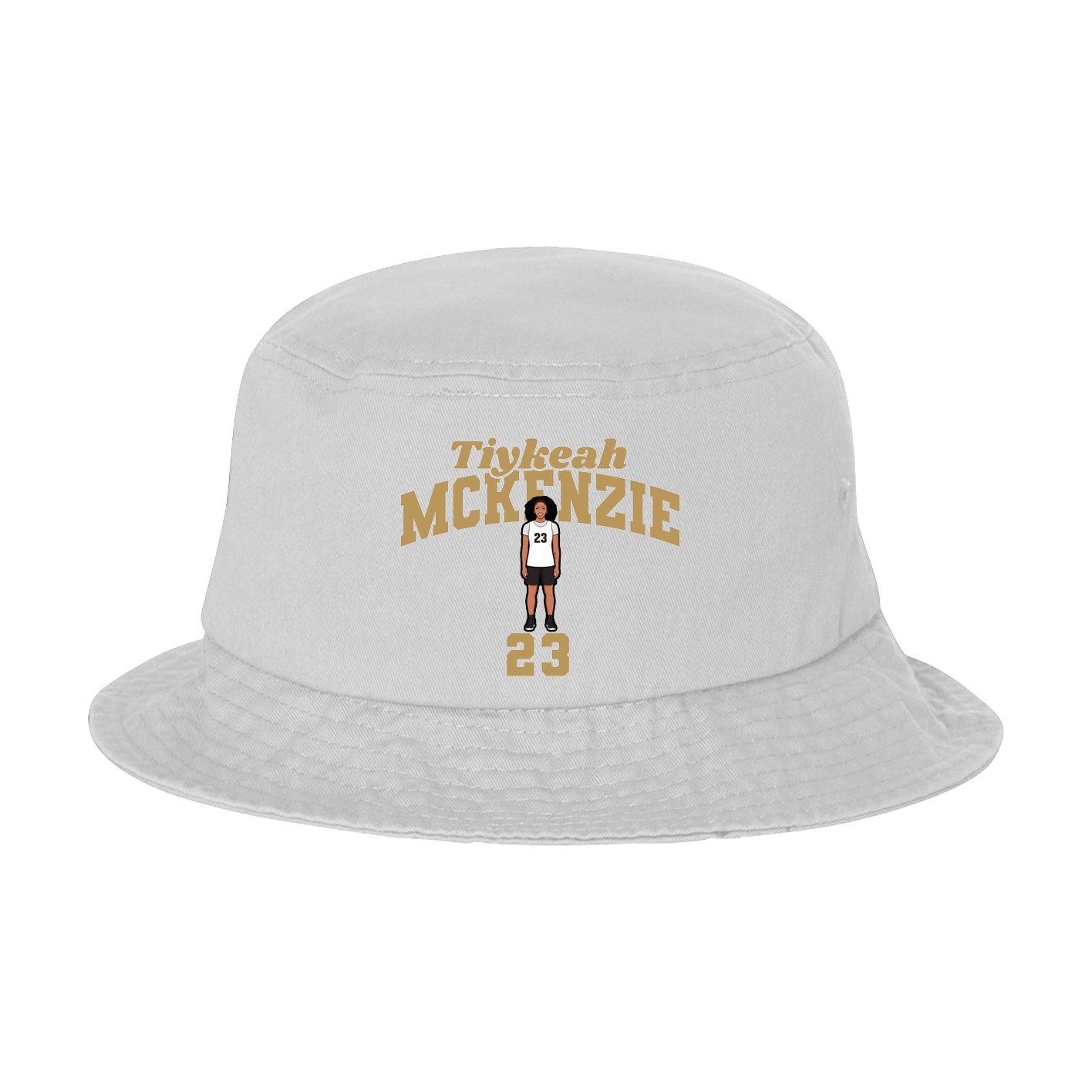 Bucket Cap — Signature Arch in White