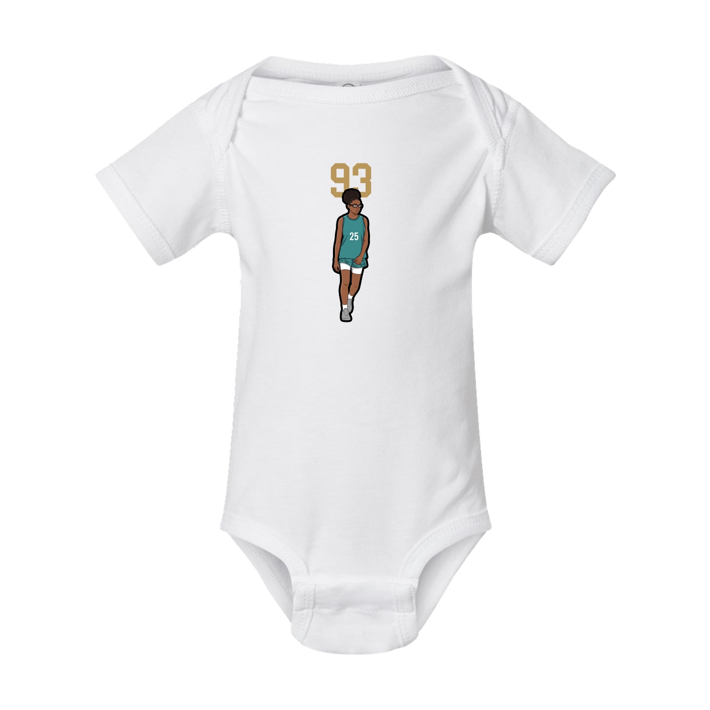 Baby Onesie — Number Top in White