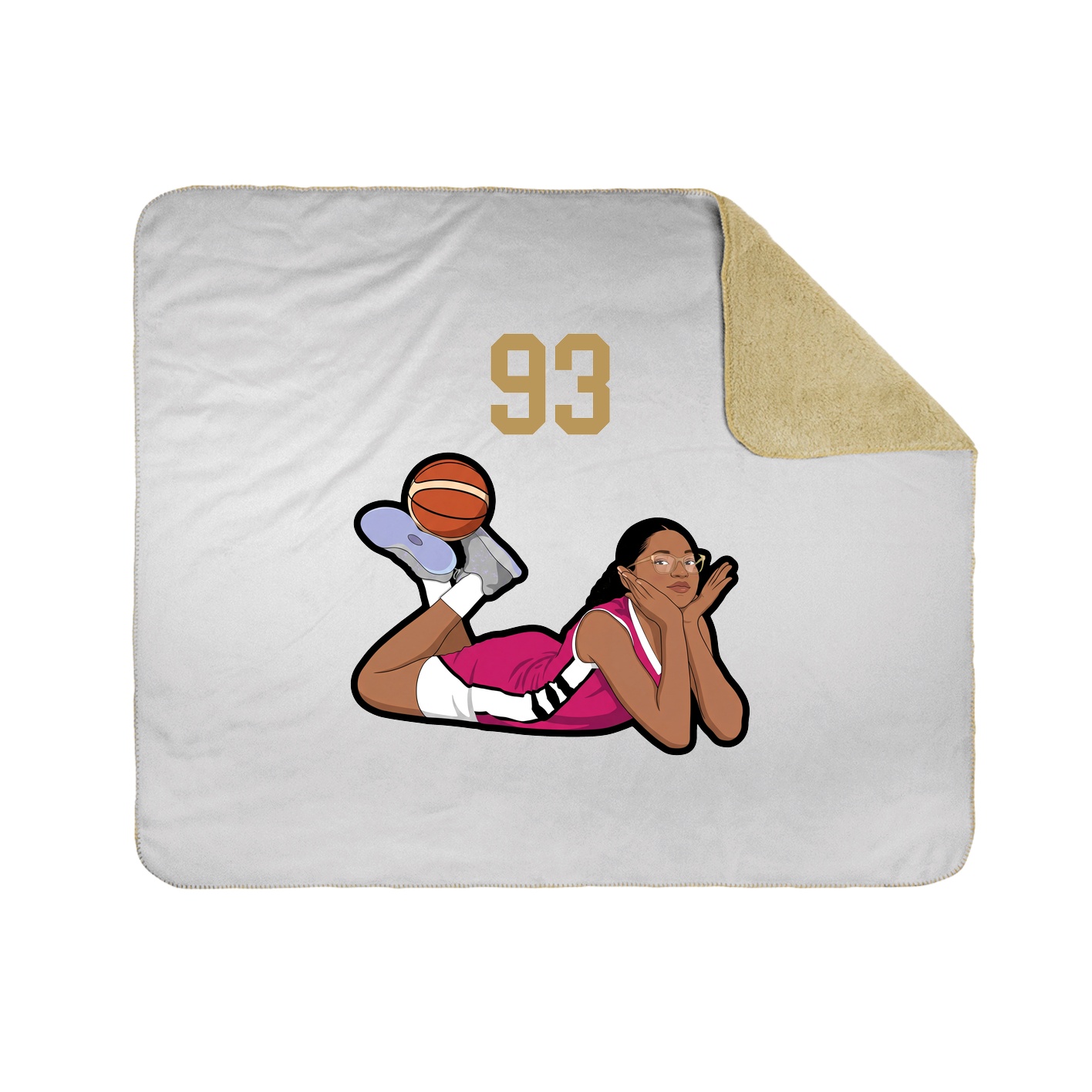 Throw Blanket — Number Top in White