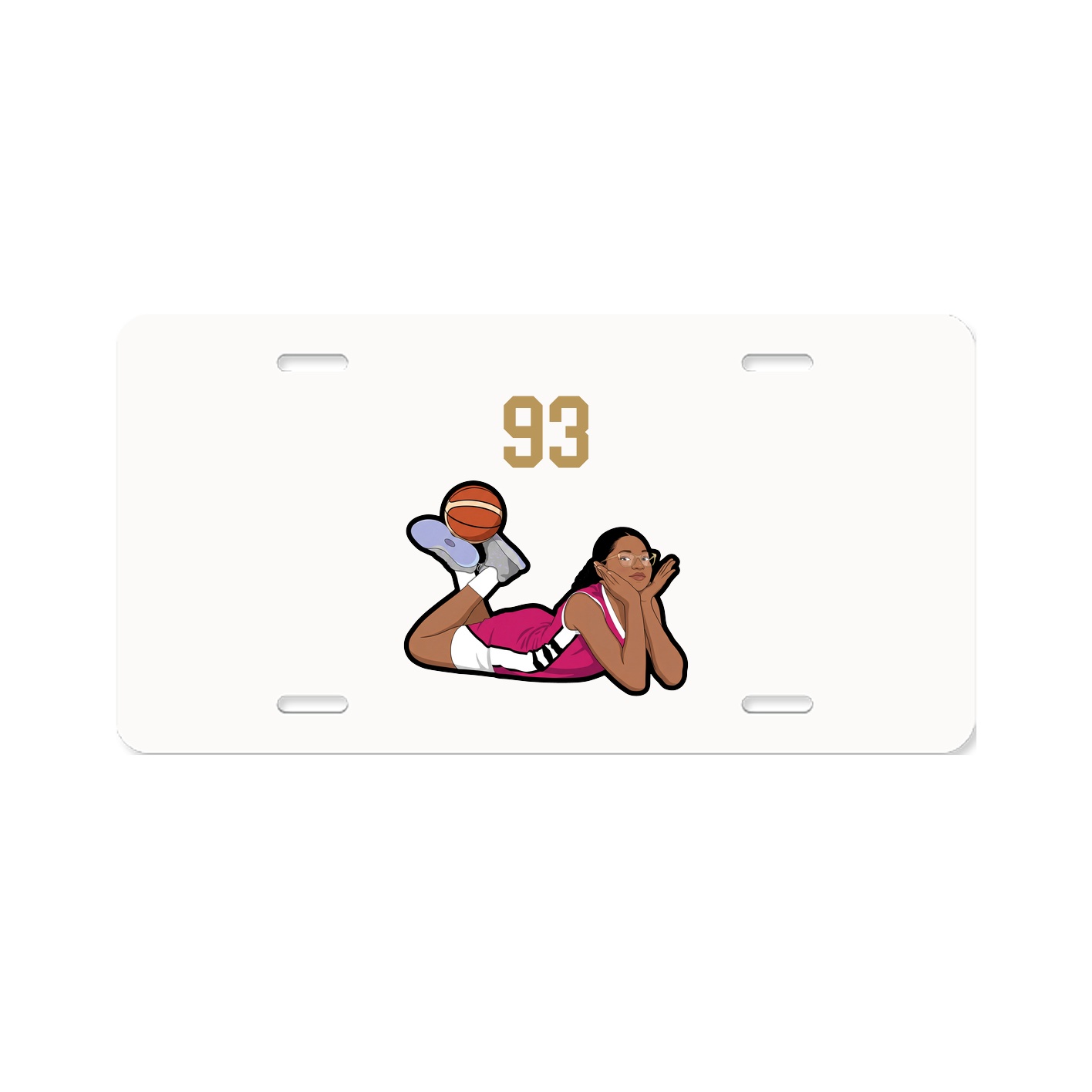 License Plate — Number Top in Classic
