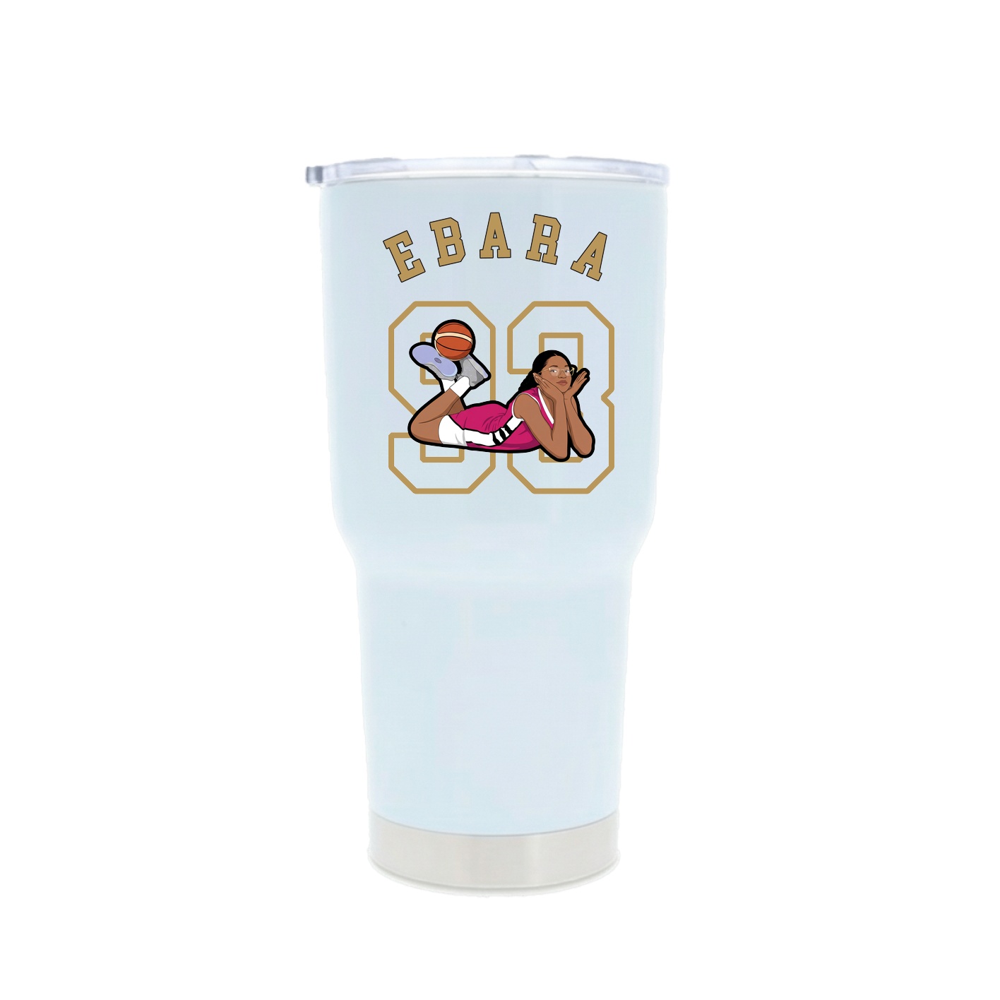 30oz Stainless Steel Tumbler — Shirsey Arch in White